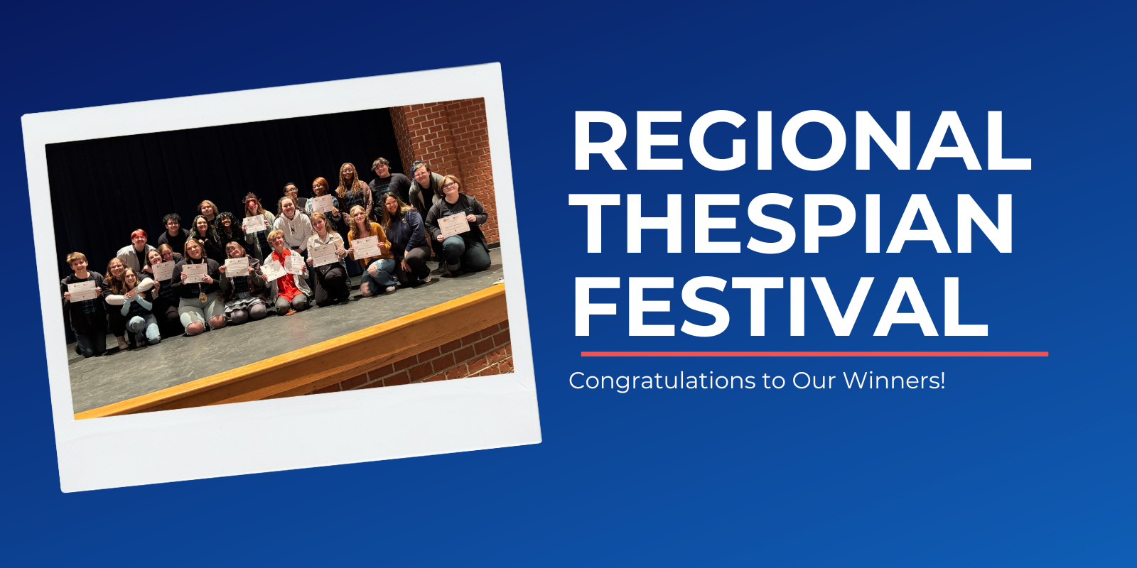 image of regional thespian festival winners