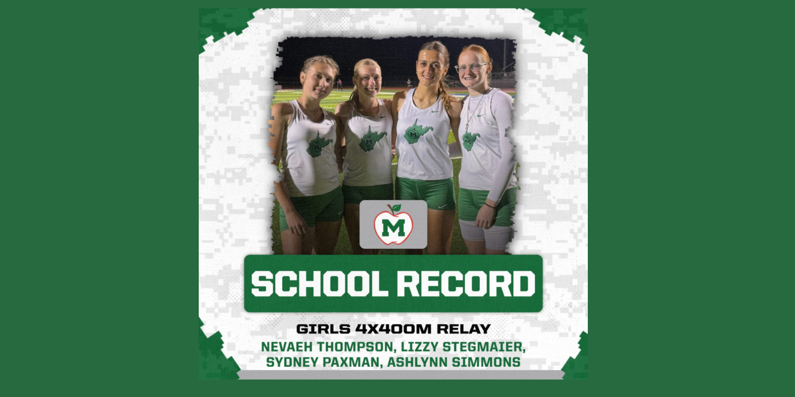 Girls 4X100 School Record Broken