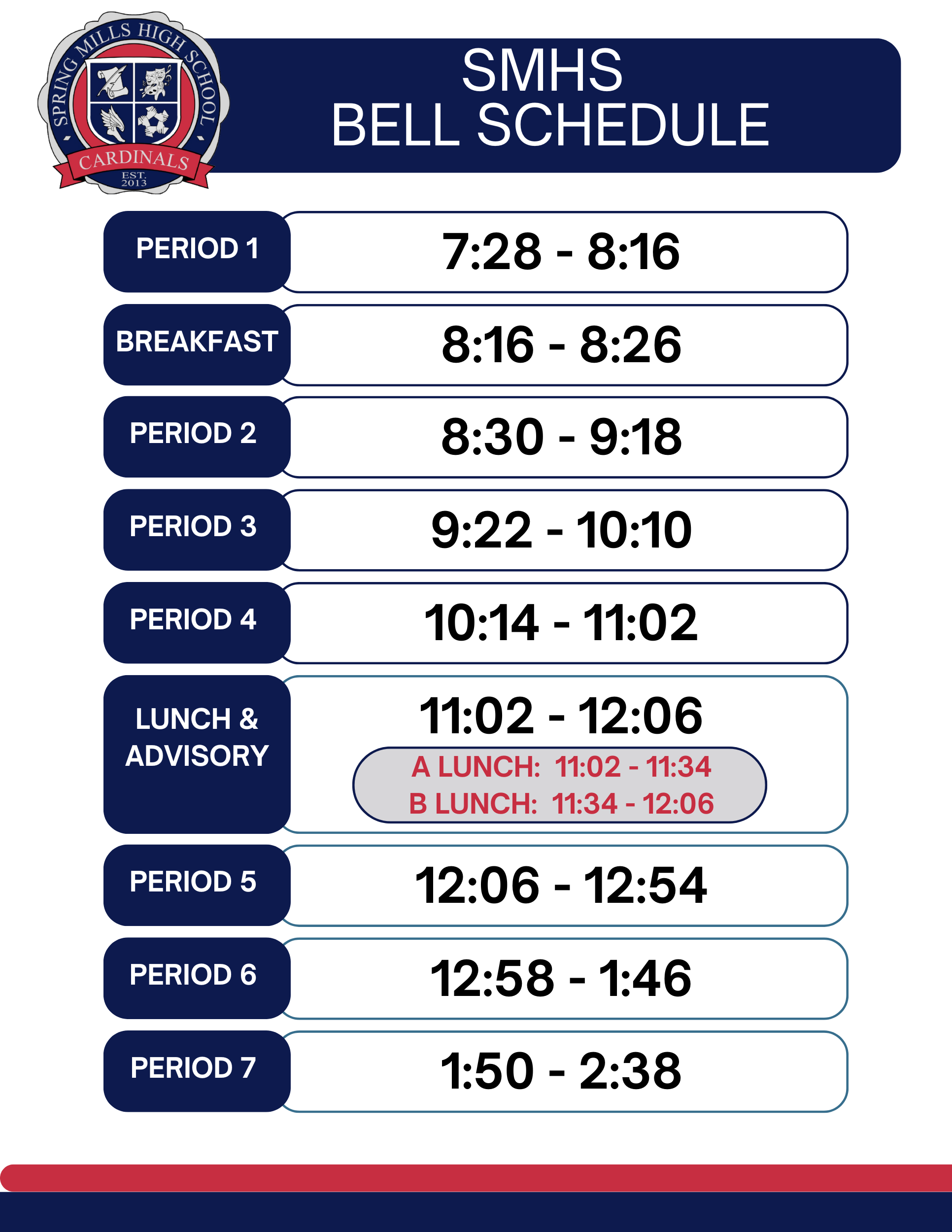 Bell Schedule