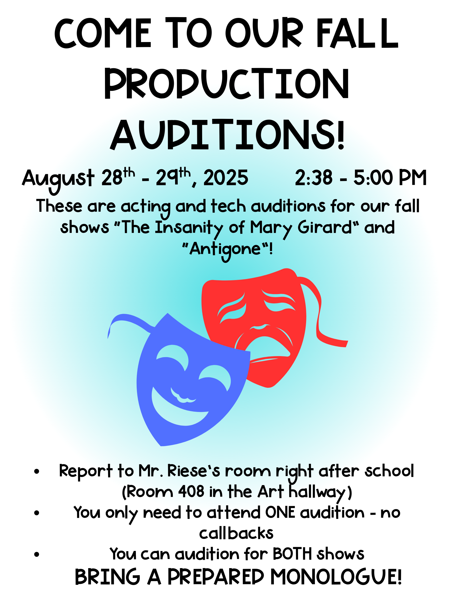 Auditions Information