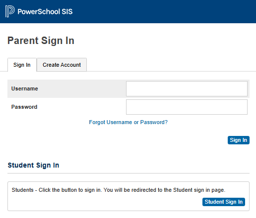 PowerSchool Parent Portal Sign In Page