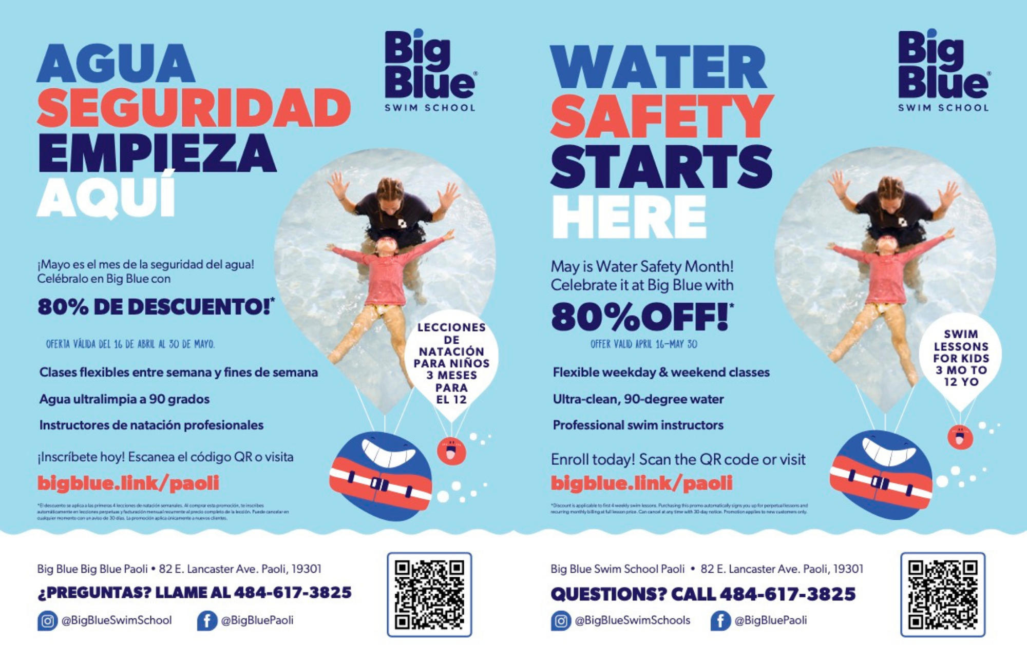 Water safety classes flyer
