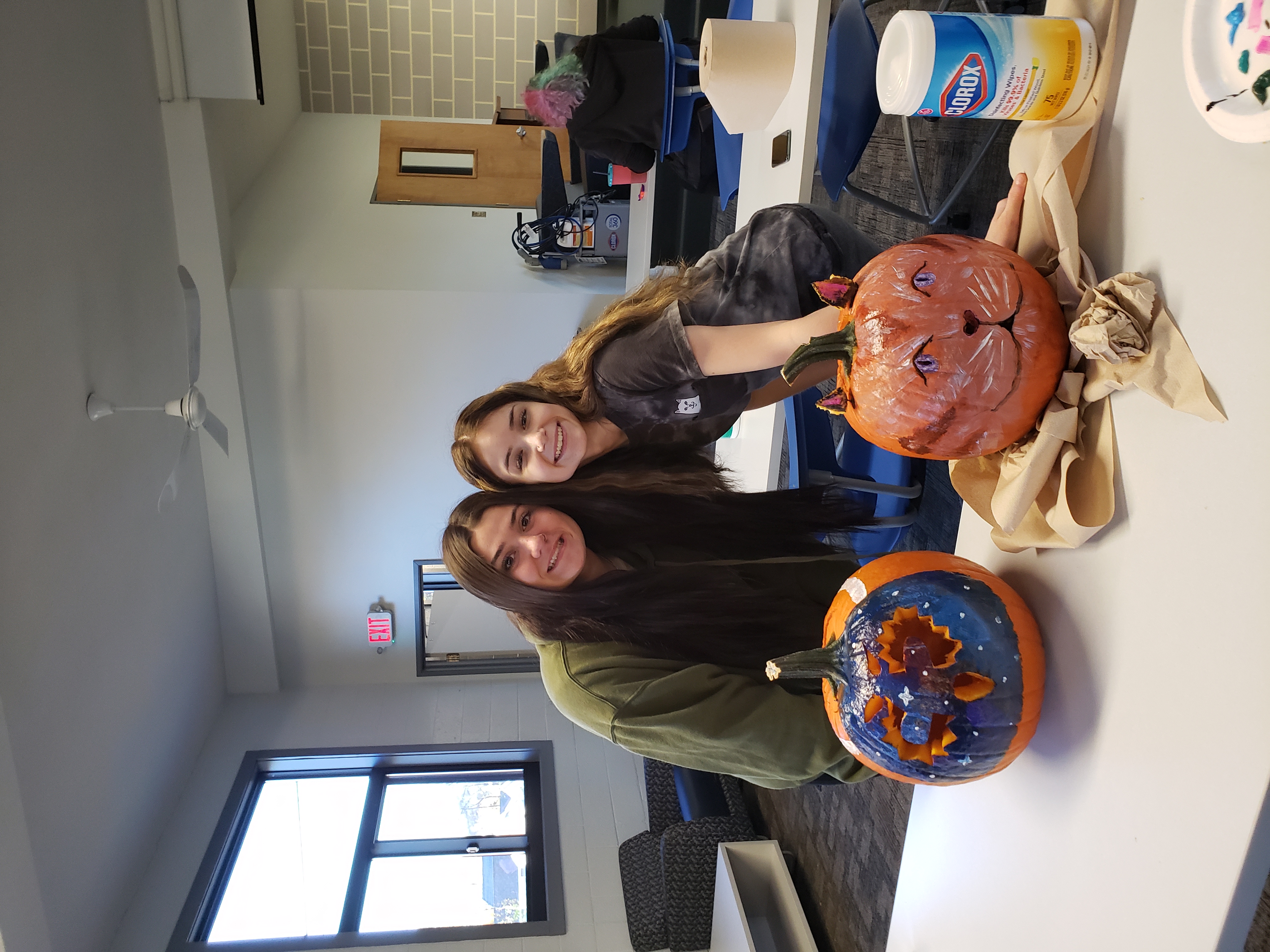 Riverside Students with Pumpkins