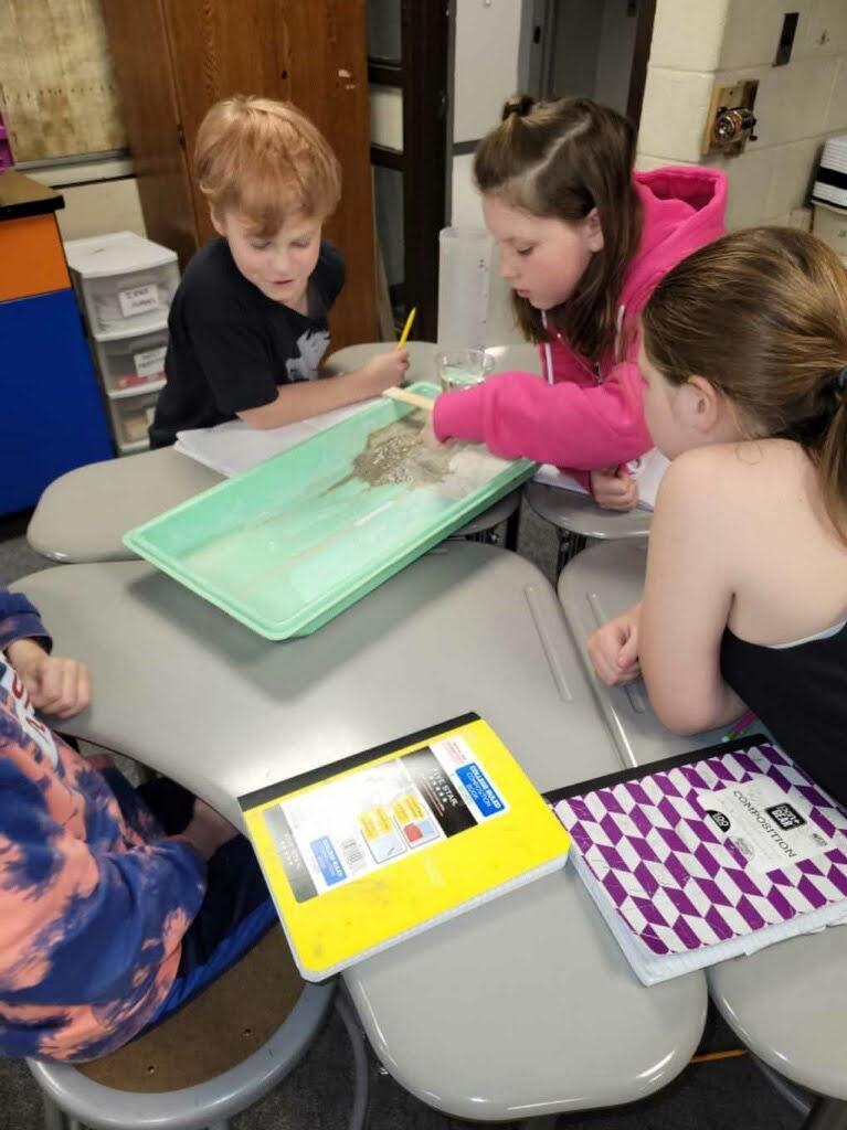 Group of students working on project.