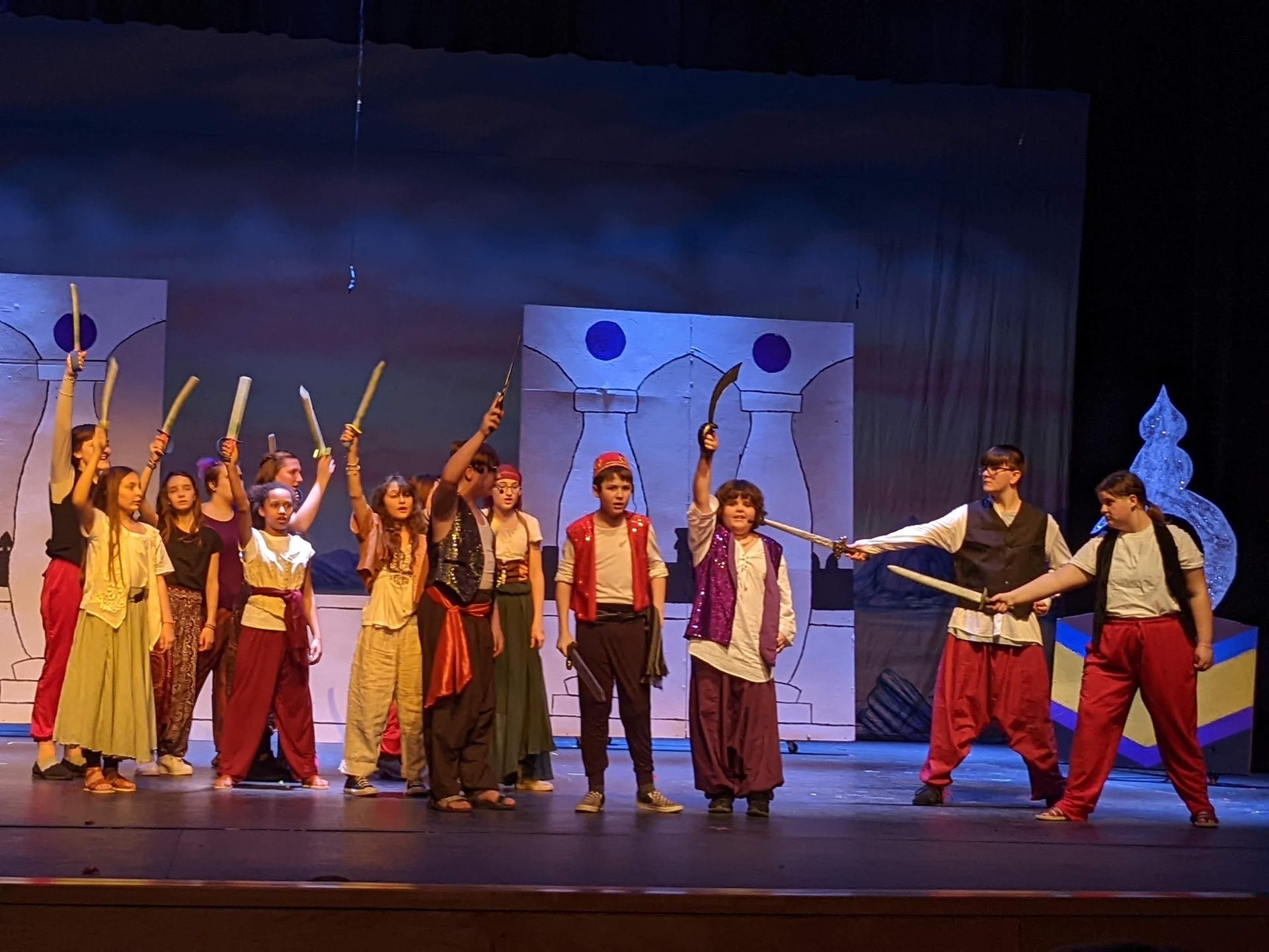 Students in the Drama club preform Aladdin 