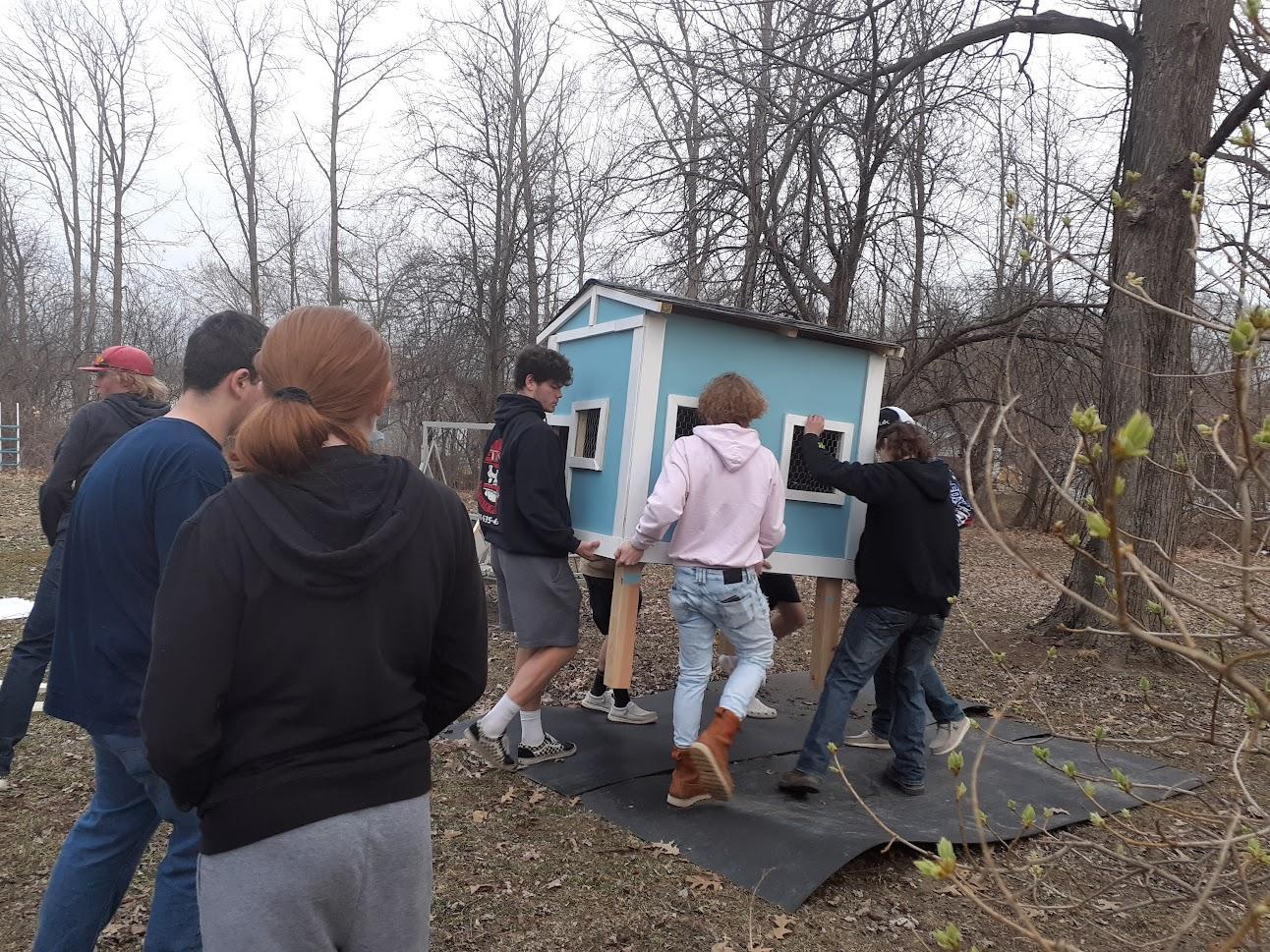 Mr. Fuller's Shop Class at the high school used this past year to construct many projects. Beautiful tables, chicken coops, and gardening beds were just a few. Not only did they construct these items but also presented them to the school board and marketed for sale and delivery.