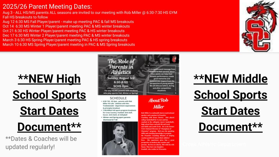 Athletics Player/Parent information