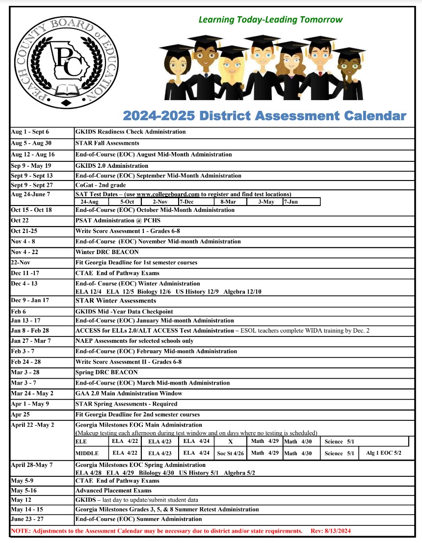 Assessment Calendar