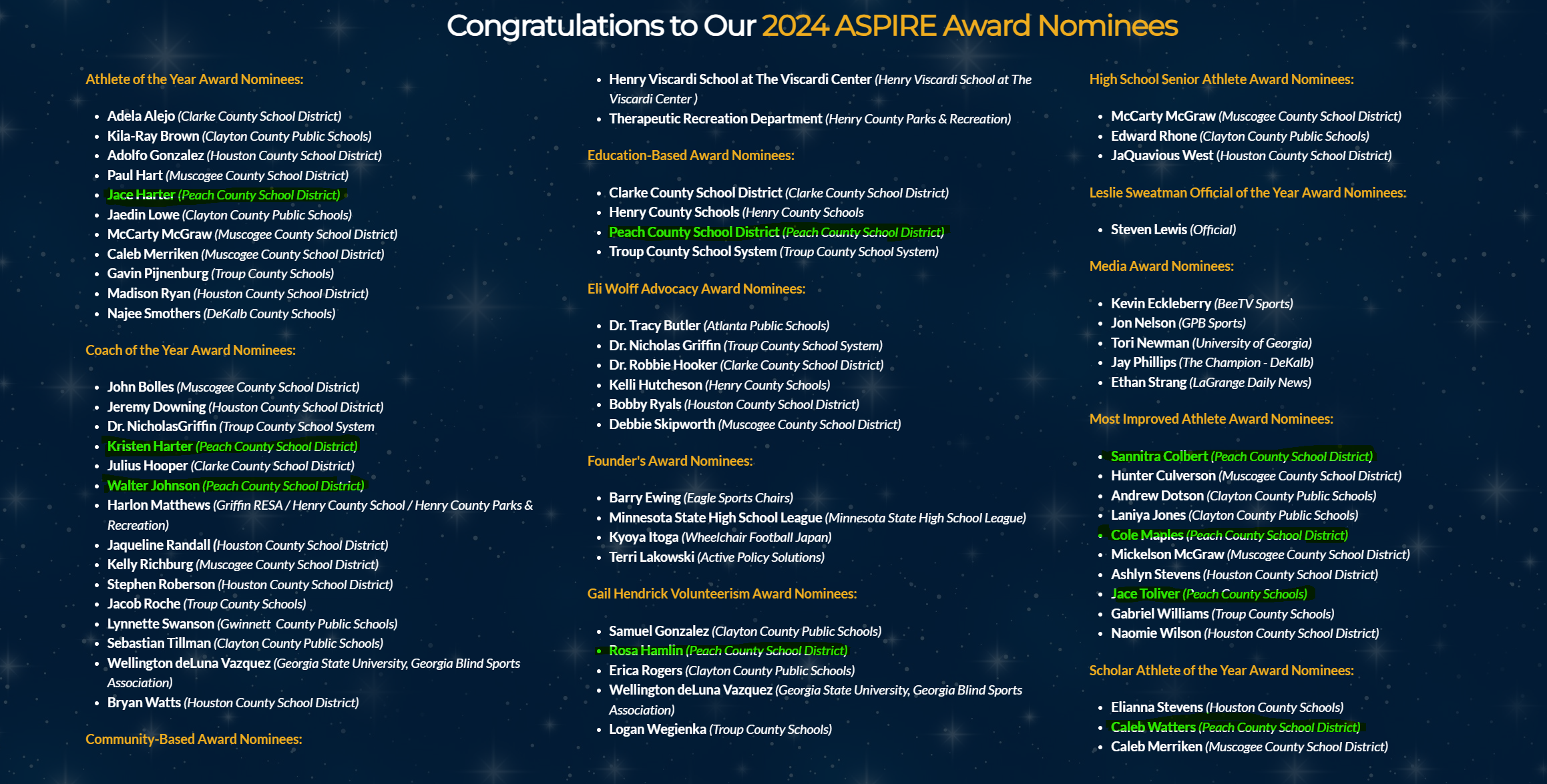 2024 AAASP ASPIRE Awards