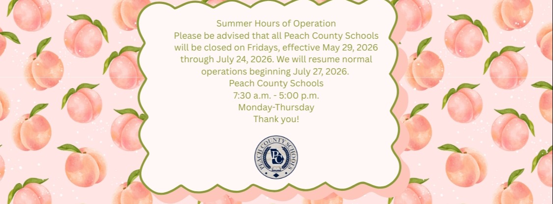 Summer Hours of Operation