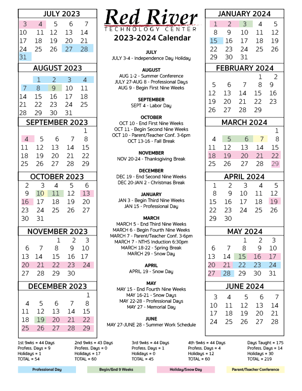 RRTC Calendar 2023-24