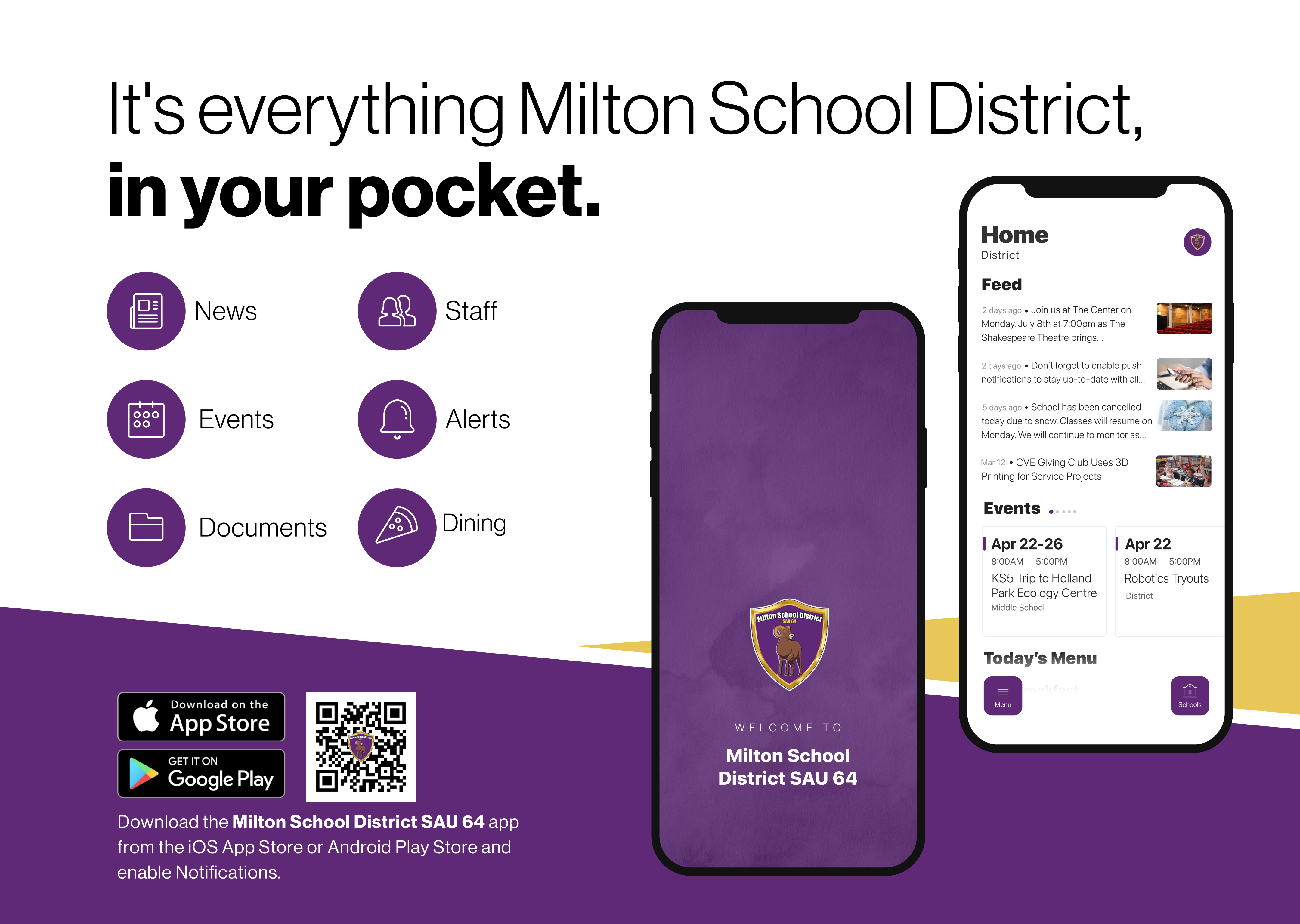 Milton School District App Banner