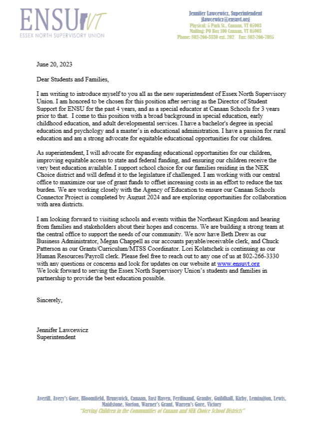 Superintendent Introduction