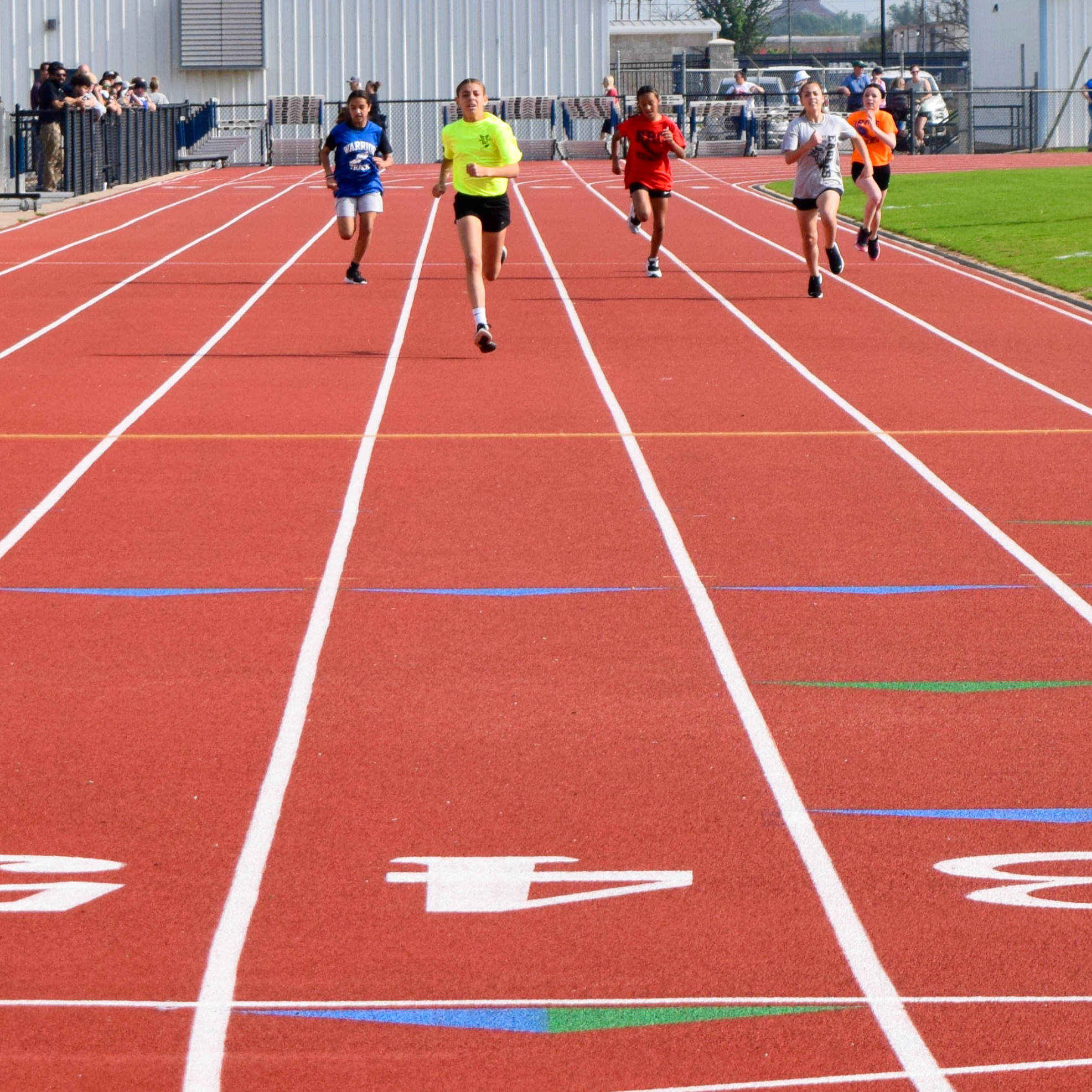 runners on a track