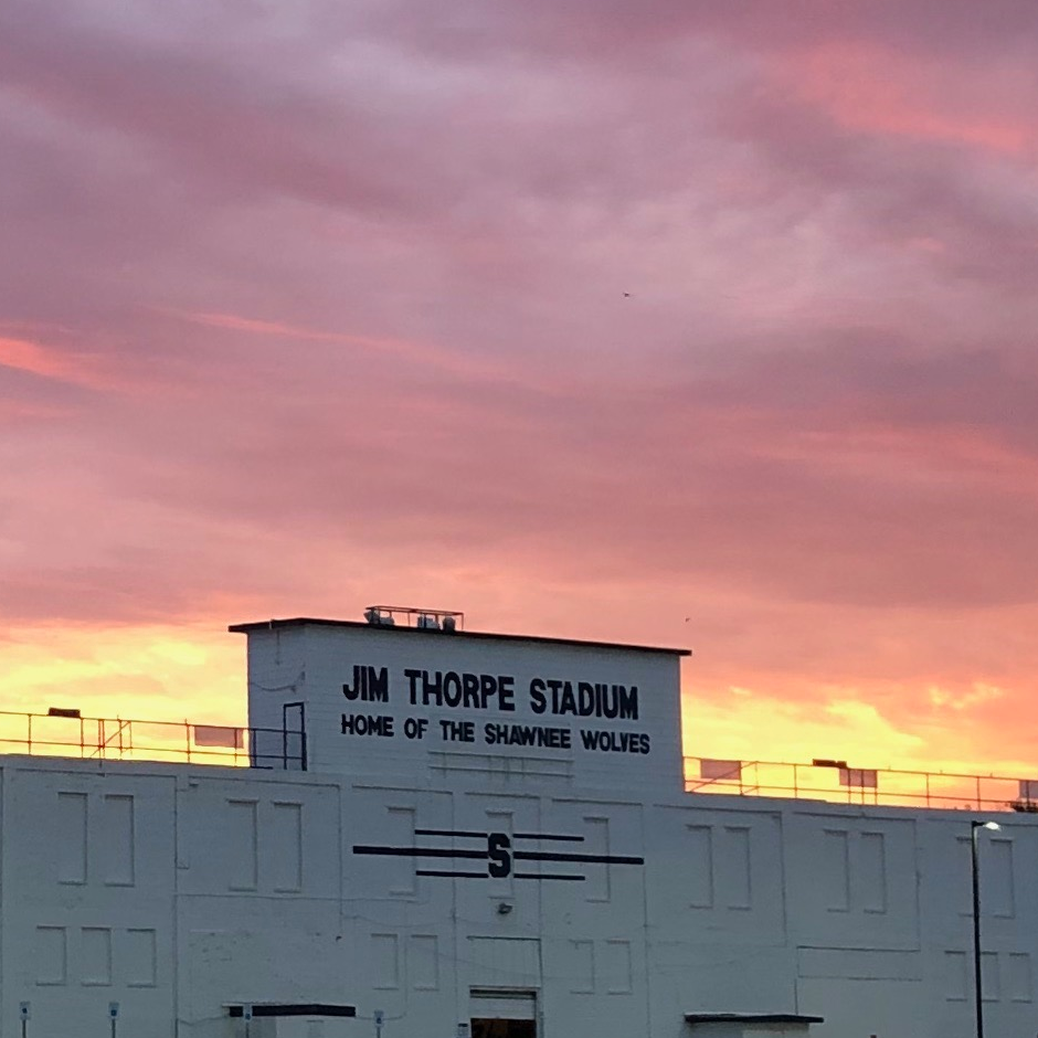 Jim Thorpe Stadium at sunrise
