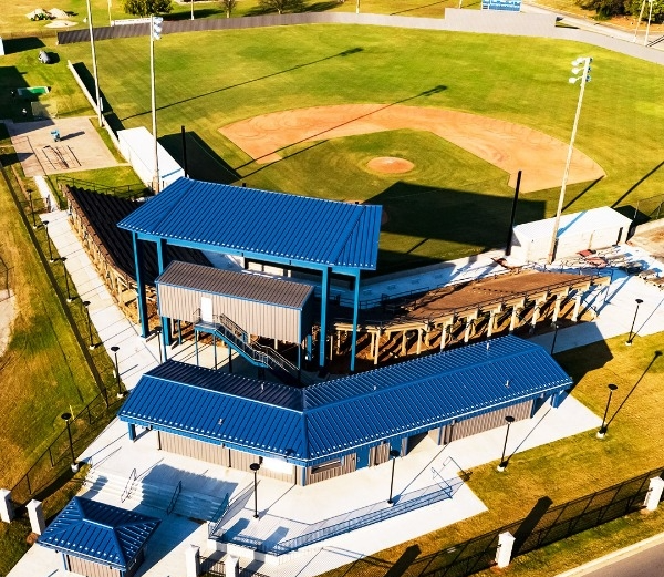 overhead photo of a baseball field