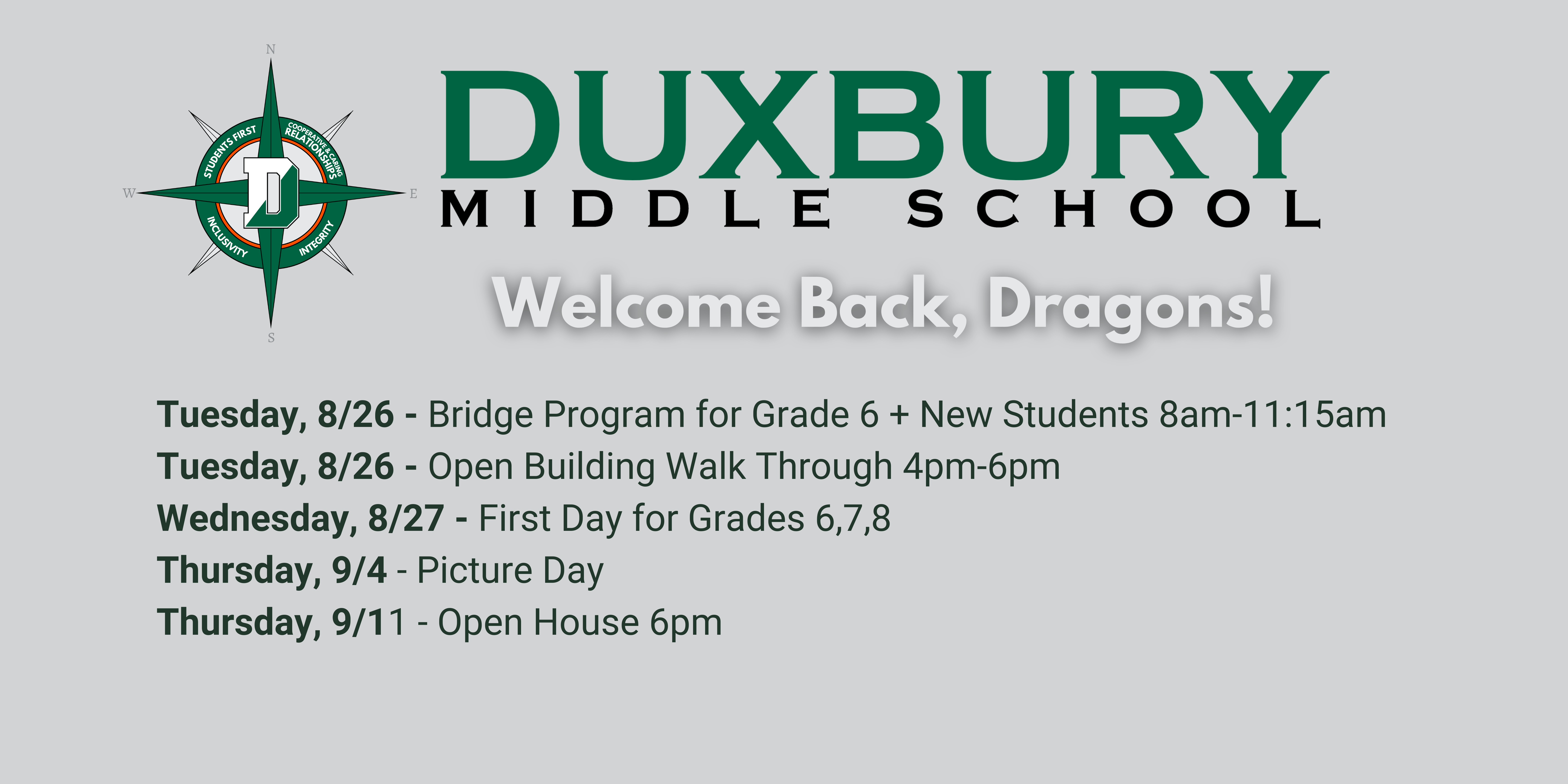 DMS Important Dates