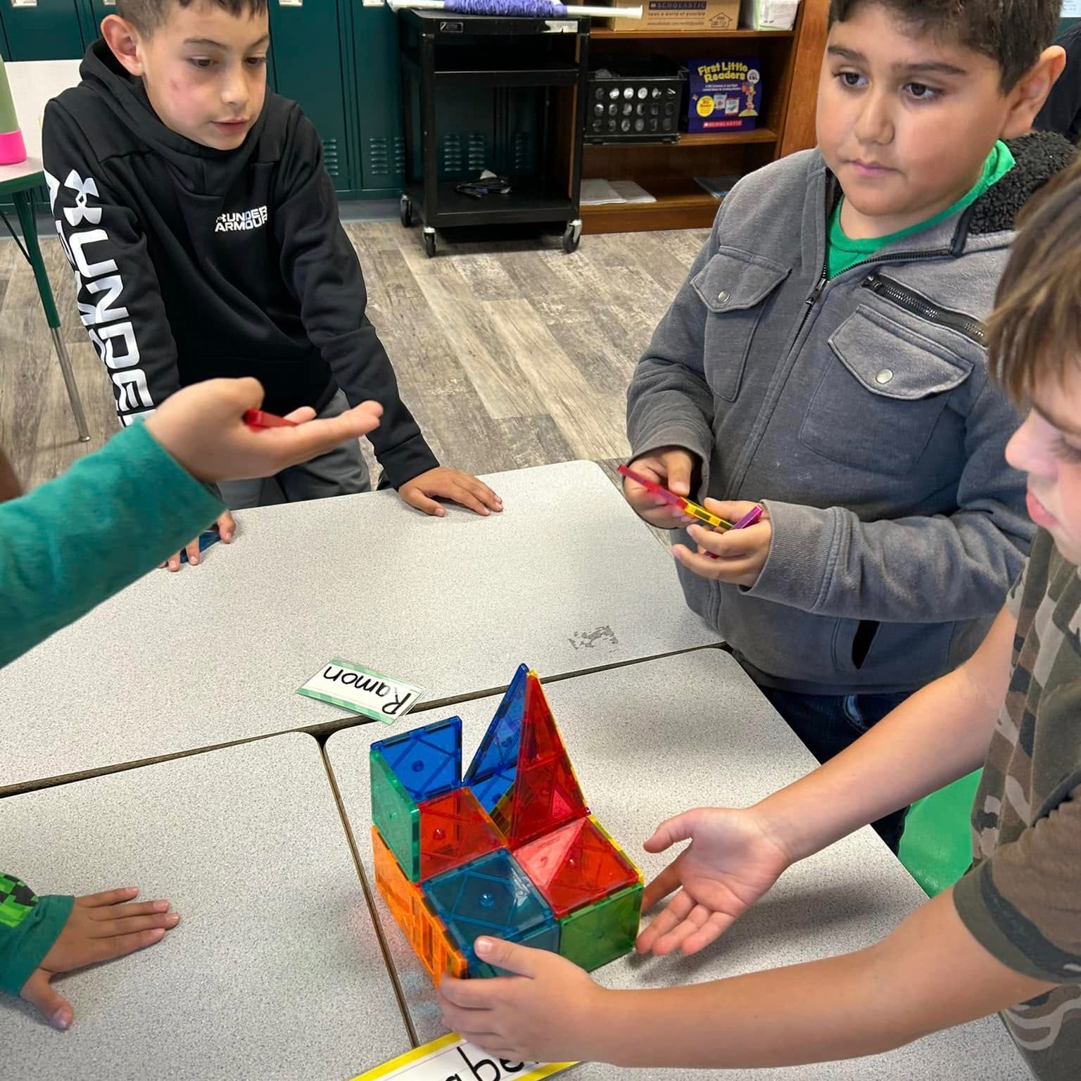 Students working on project
