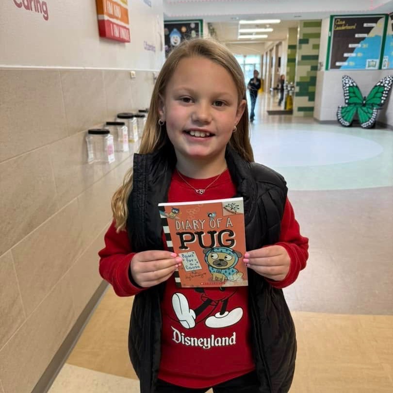 Child holding a book