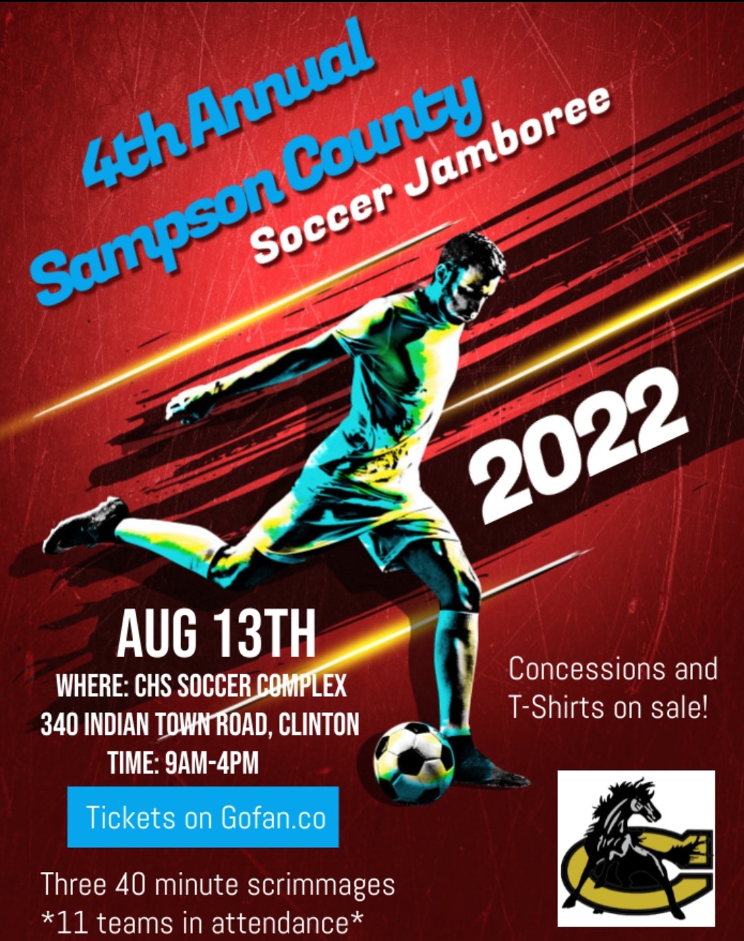 4th annual sampson county soccer jamboree august 13th 2022