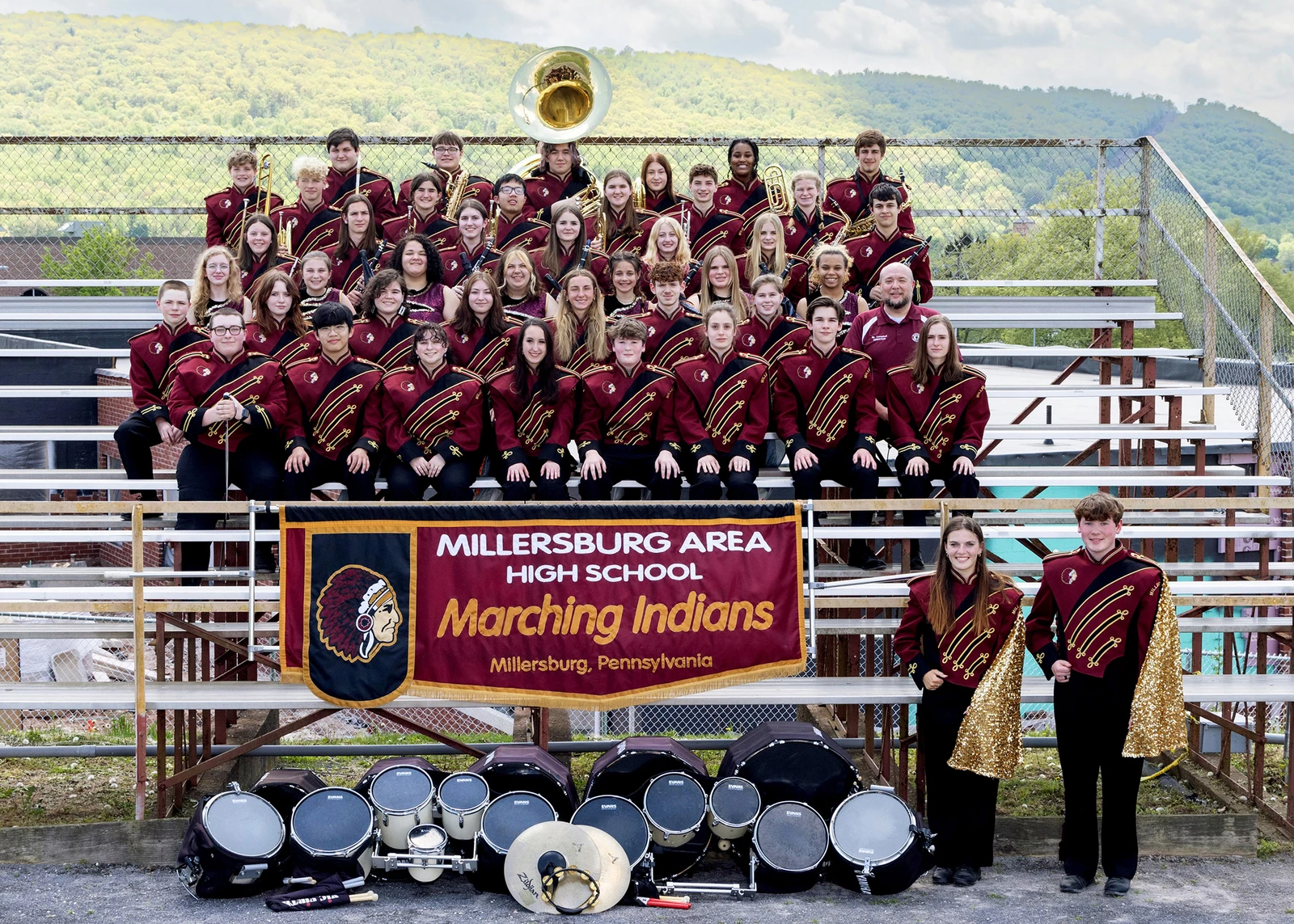 band students sitting