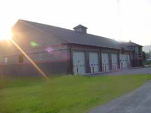 The new 1.5 million dollar fire station. Brought into service in May, 2004. Designed by local Hancock graduate and architect, Liz Davidson.