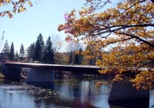 New "Brooklyn" Bridge over the East Branch of the Delaware River nears completion in the fall of 2004. 
