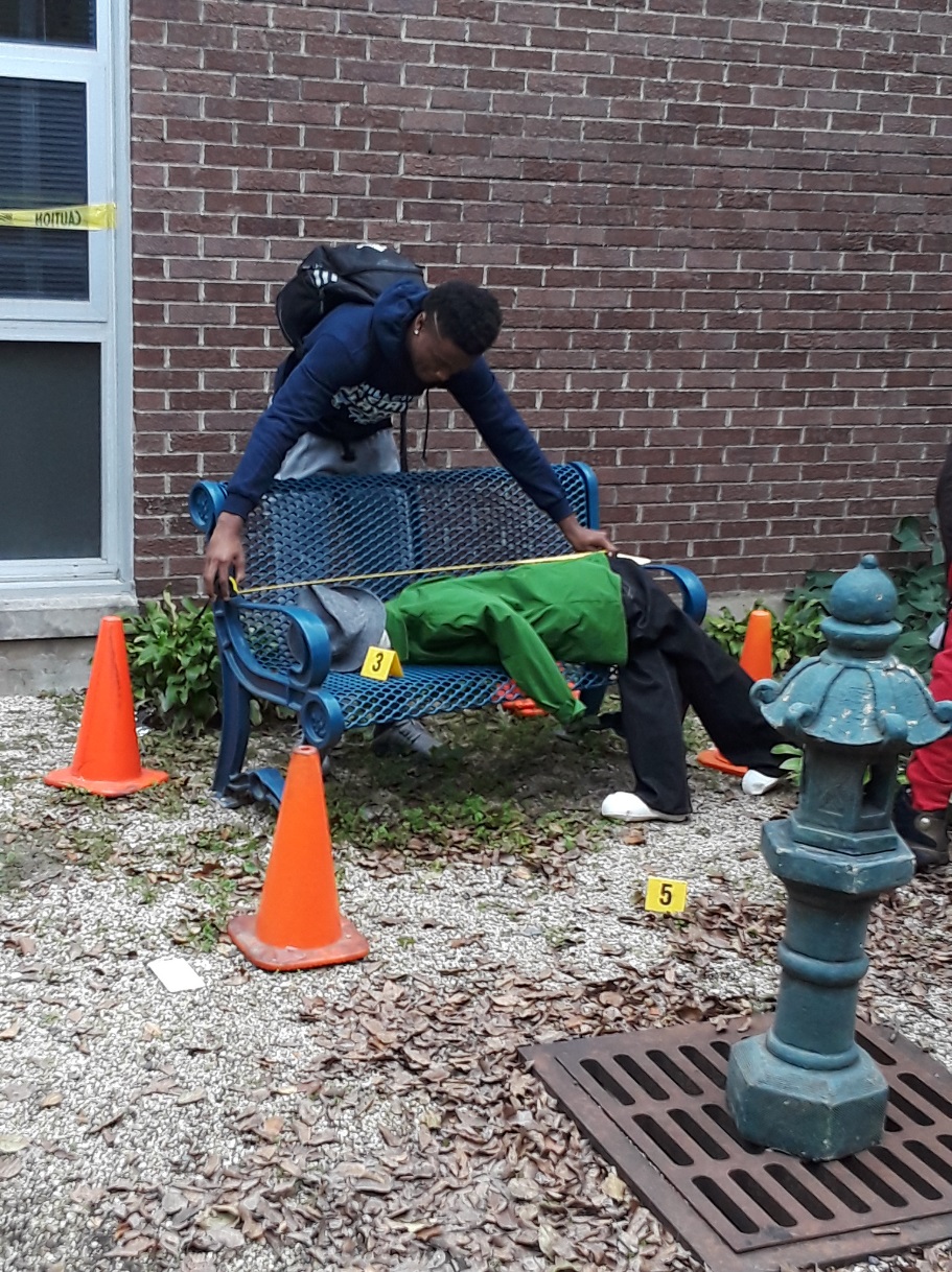 students outside