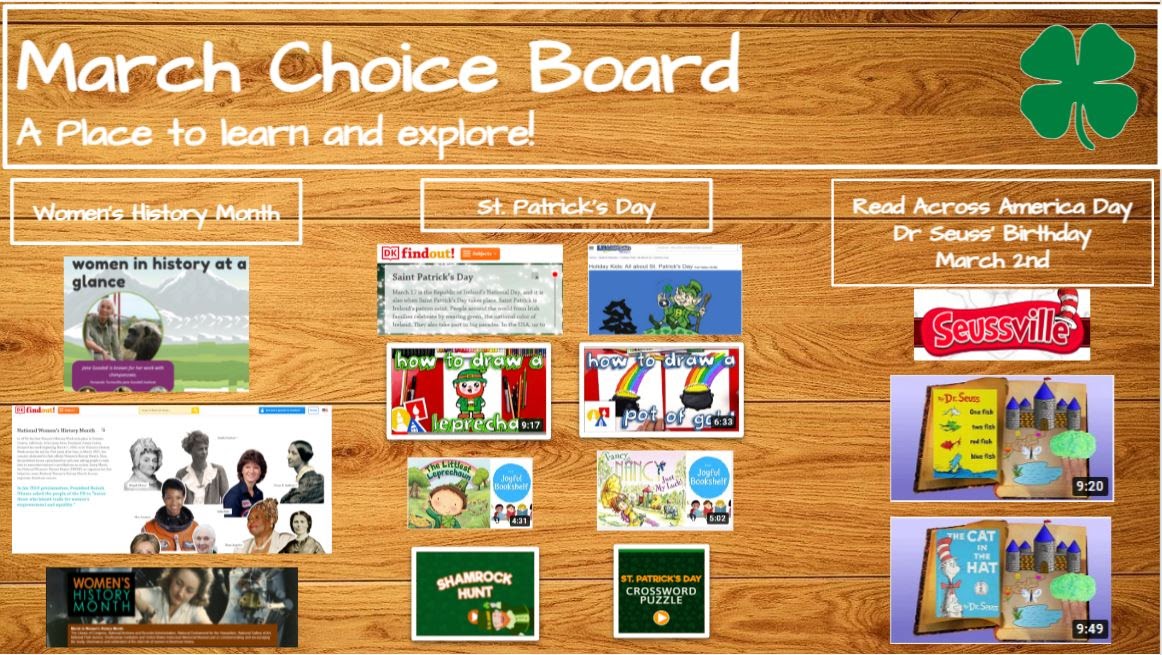 March Choice Board