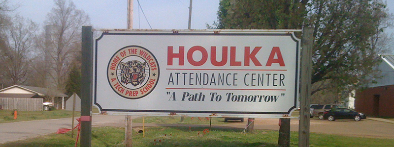 Houlka Attendance Center road sign