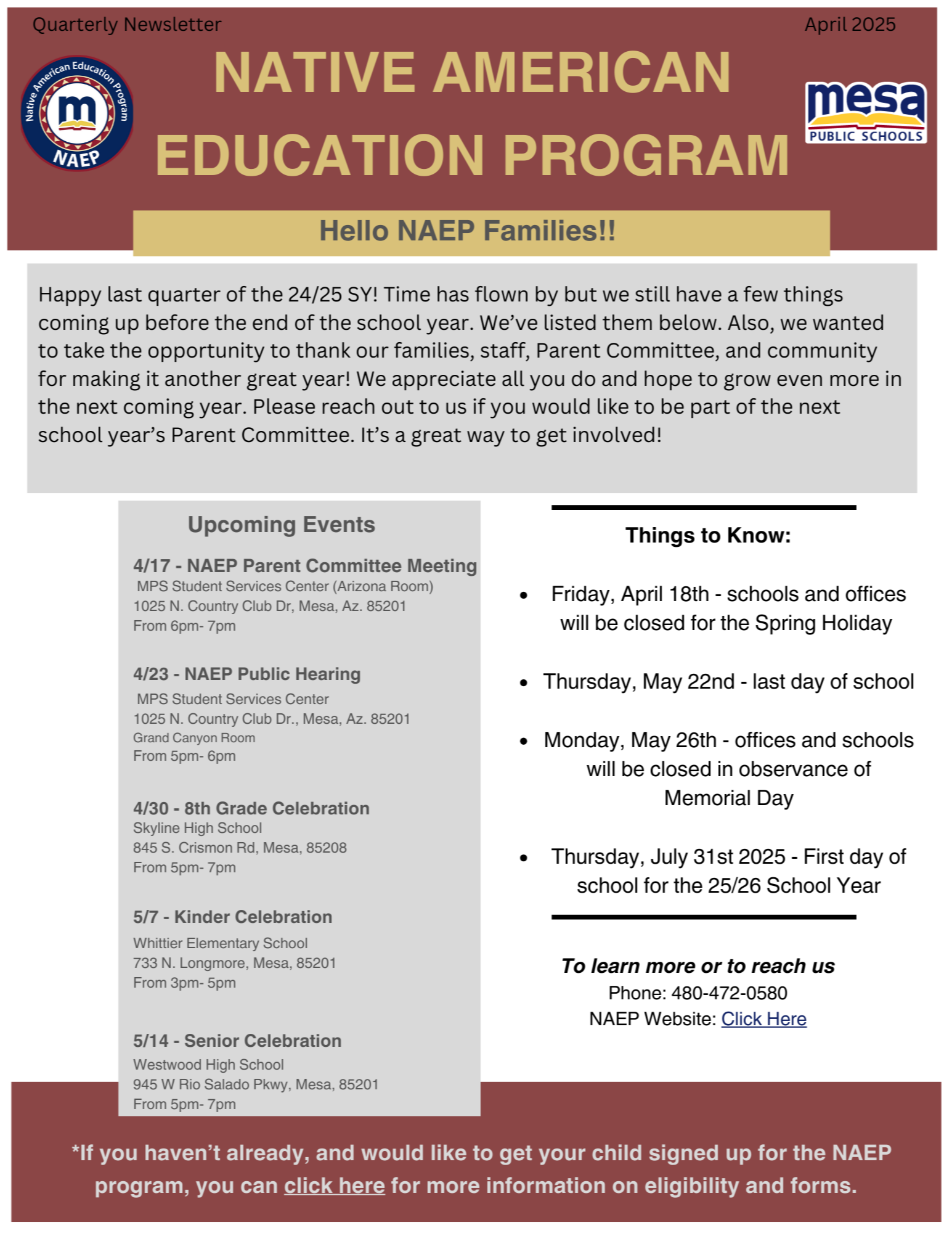 4th Quarter Newsletter