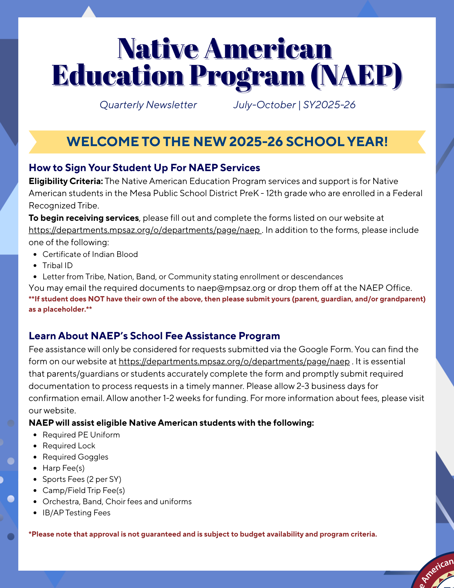 1st Quarter Newsletter 