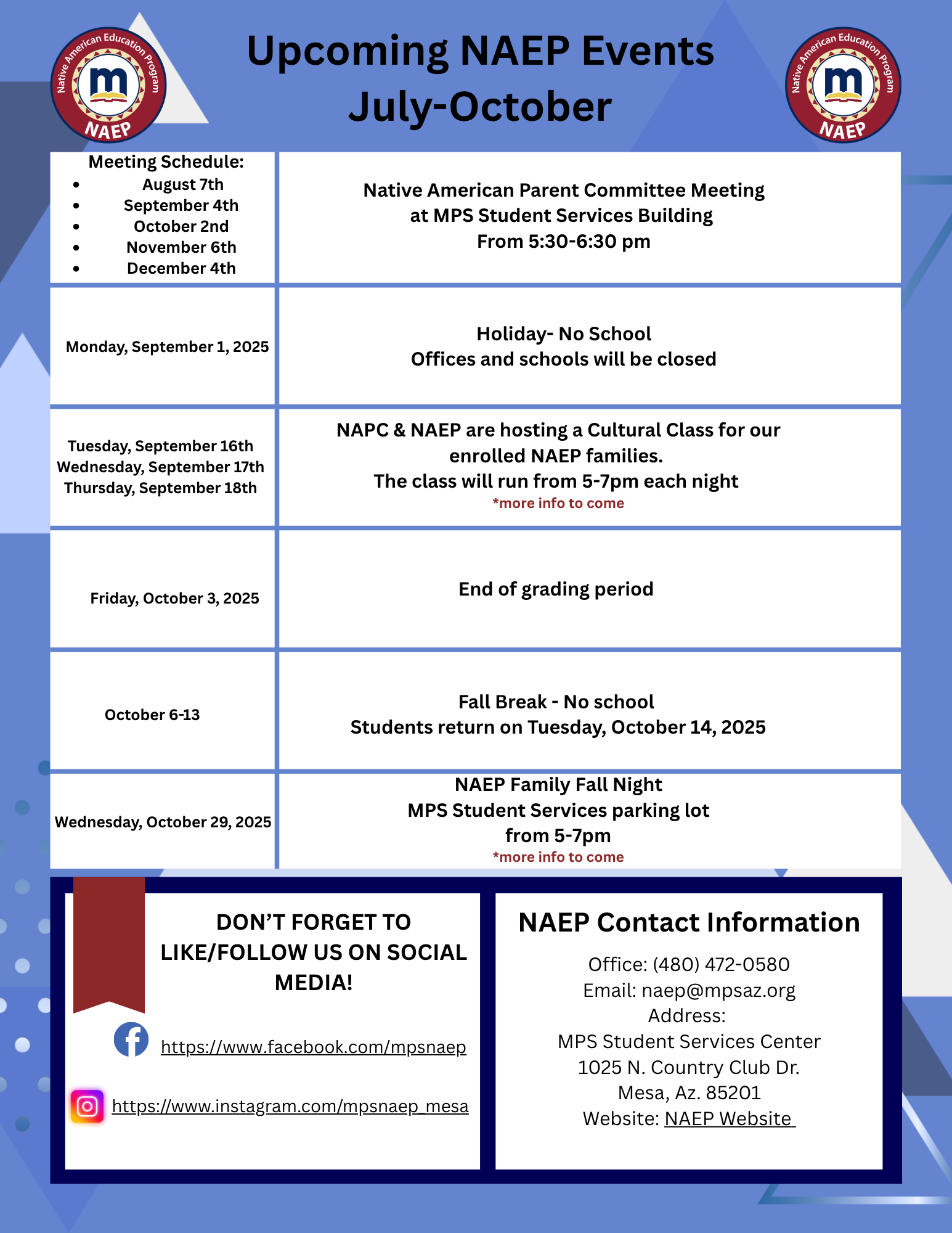 Upcoming Events 