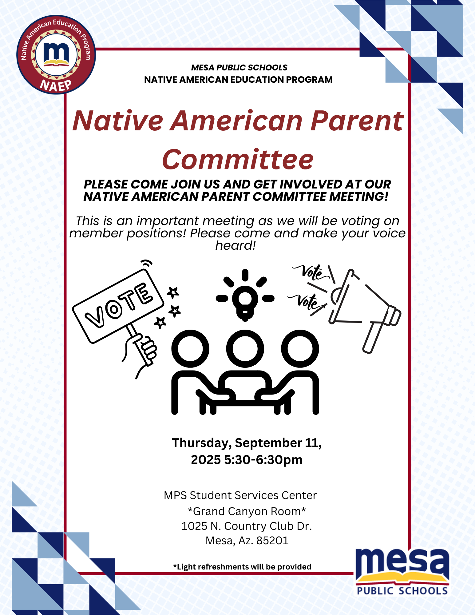 Flier for next NAPC meeting 