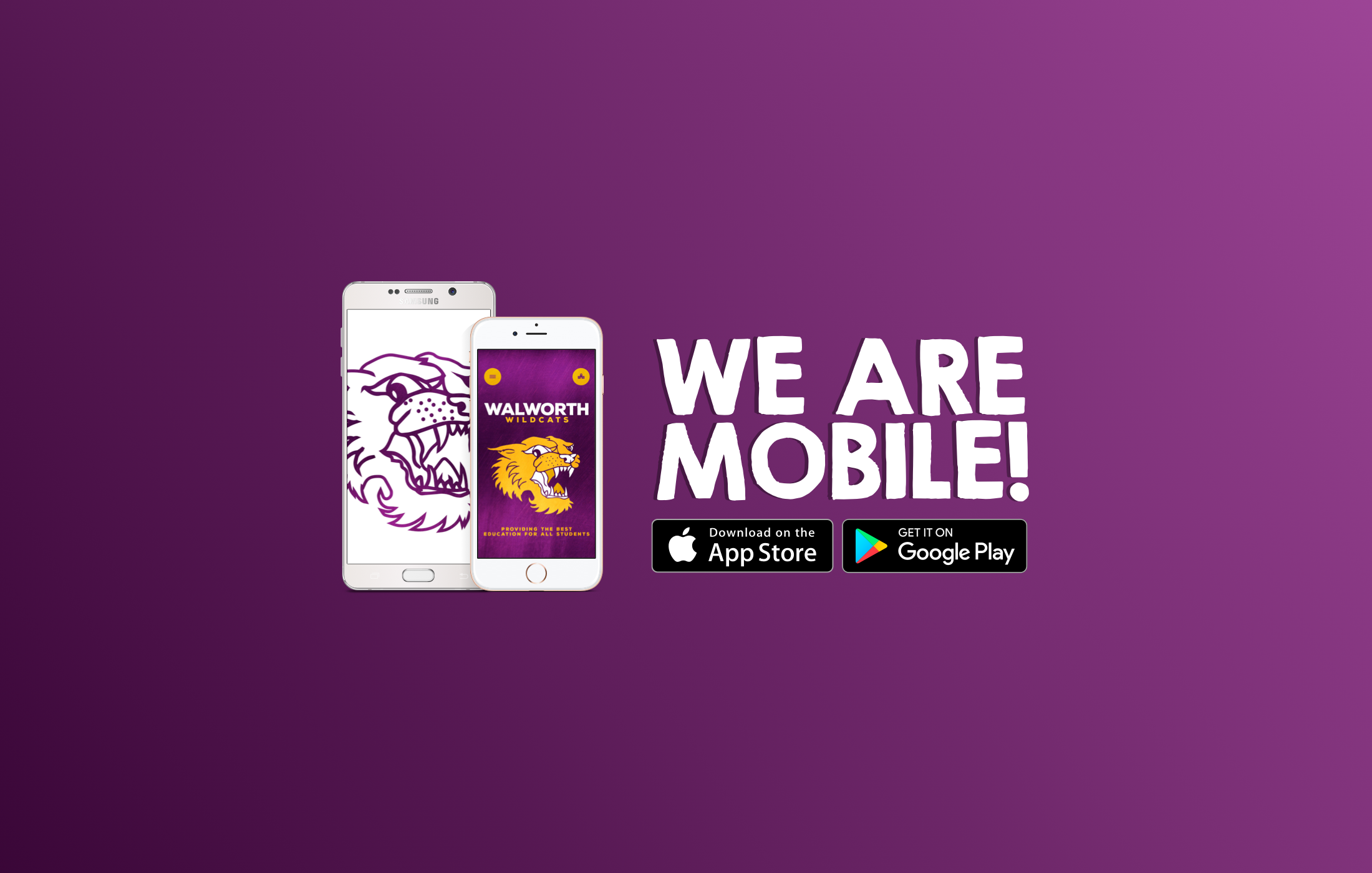We Are Mobile Download in the App Store or Get it on Google Play