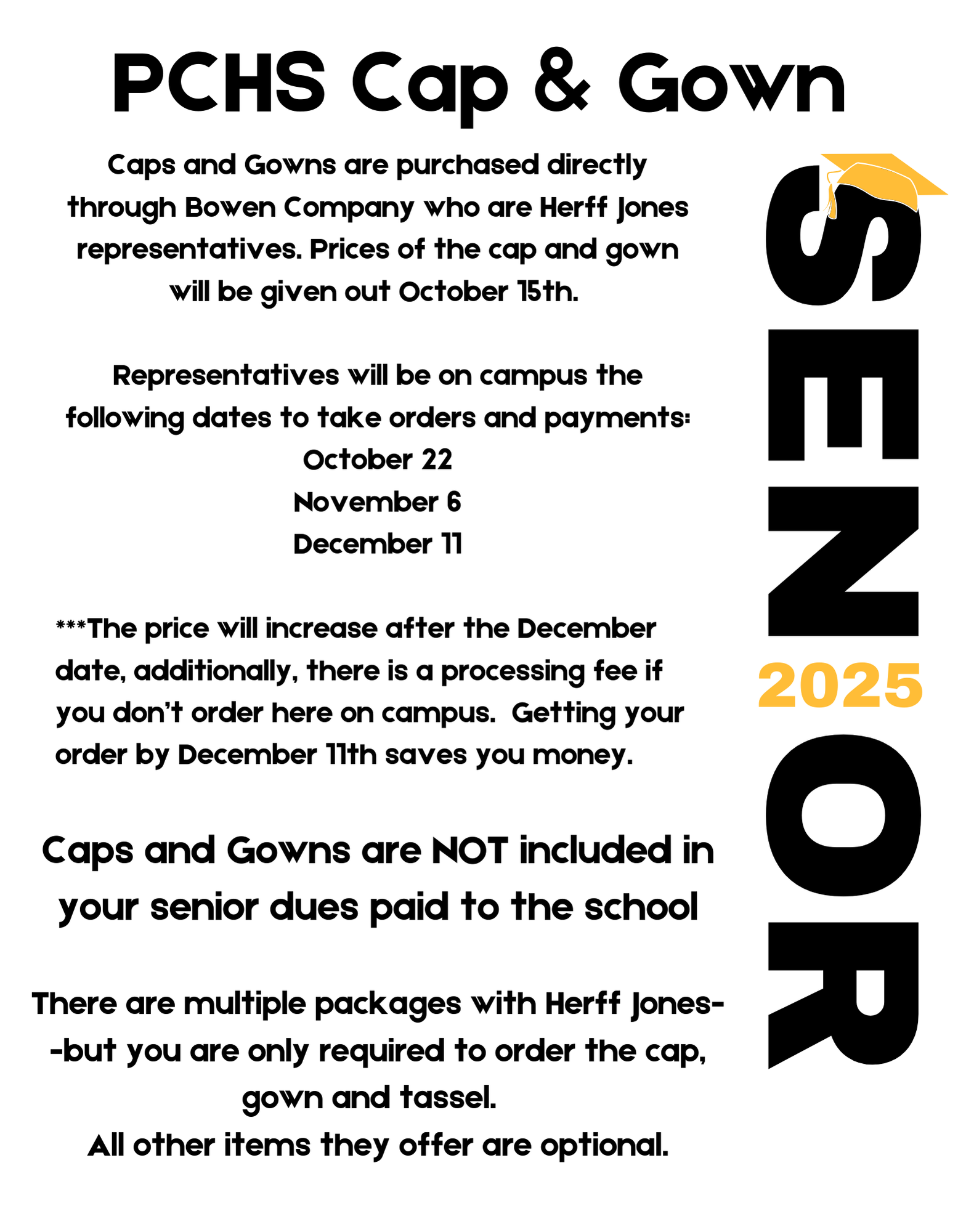 Cap and Gown Info Graphic