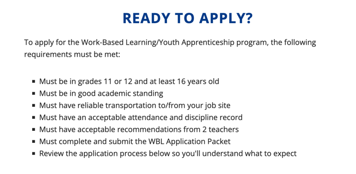 Ready to apply?  Follow these steps.