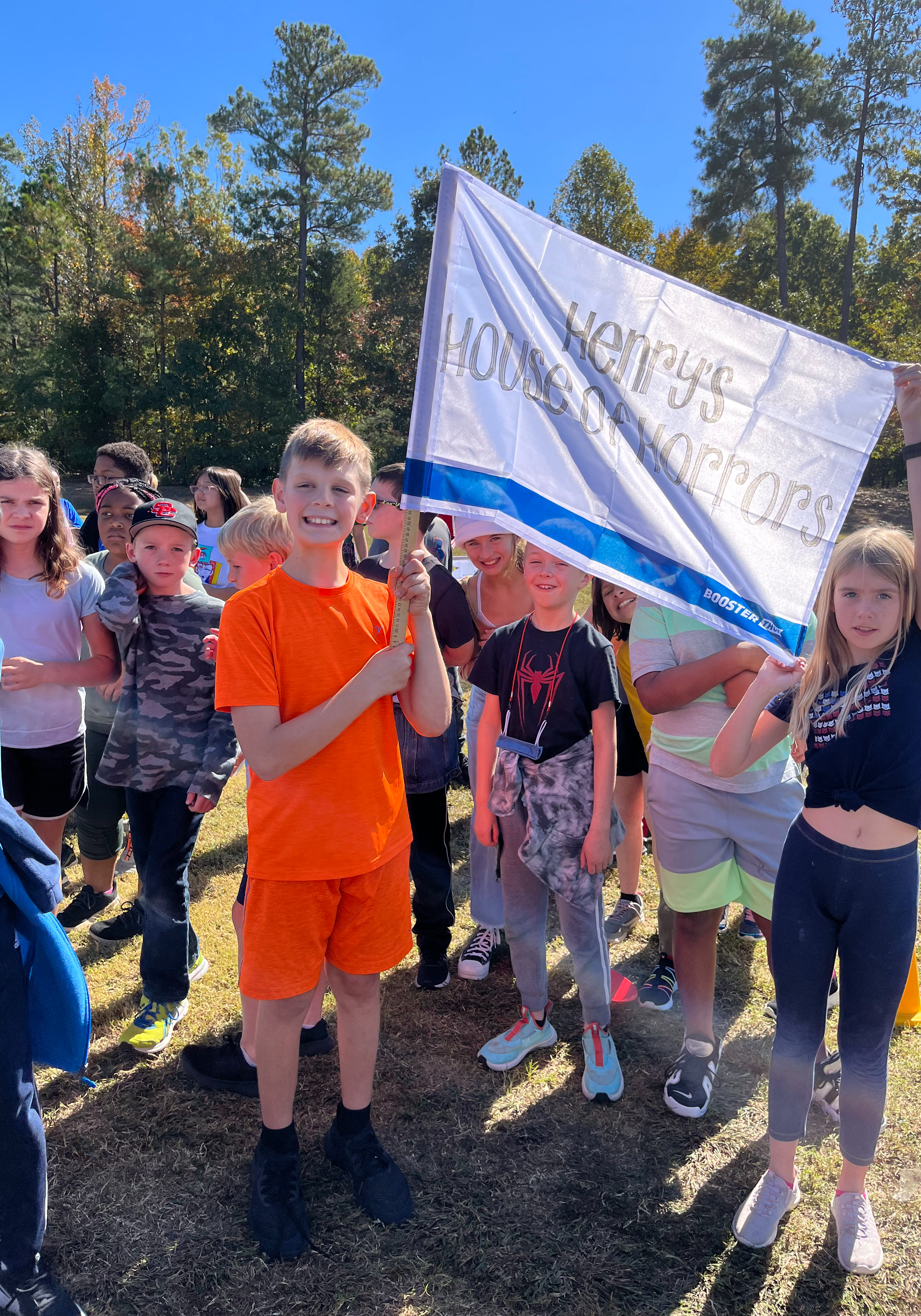 Group of students holding