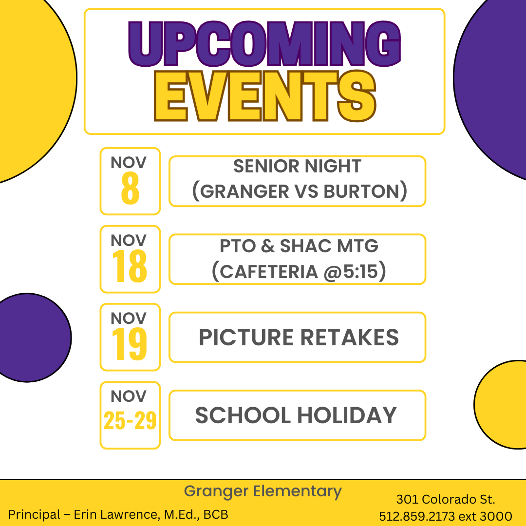 Upcoming Events