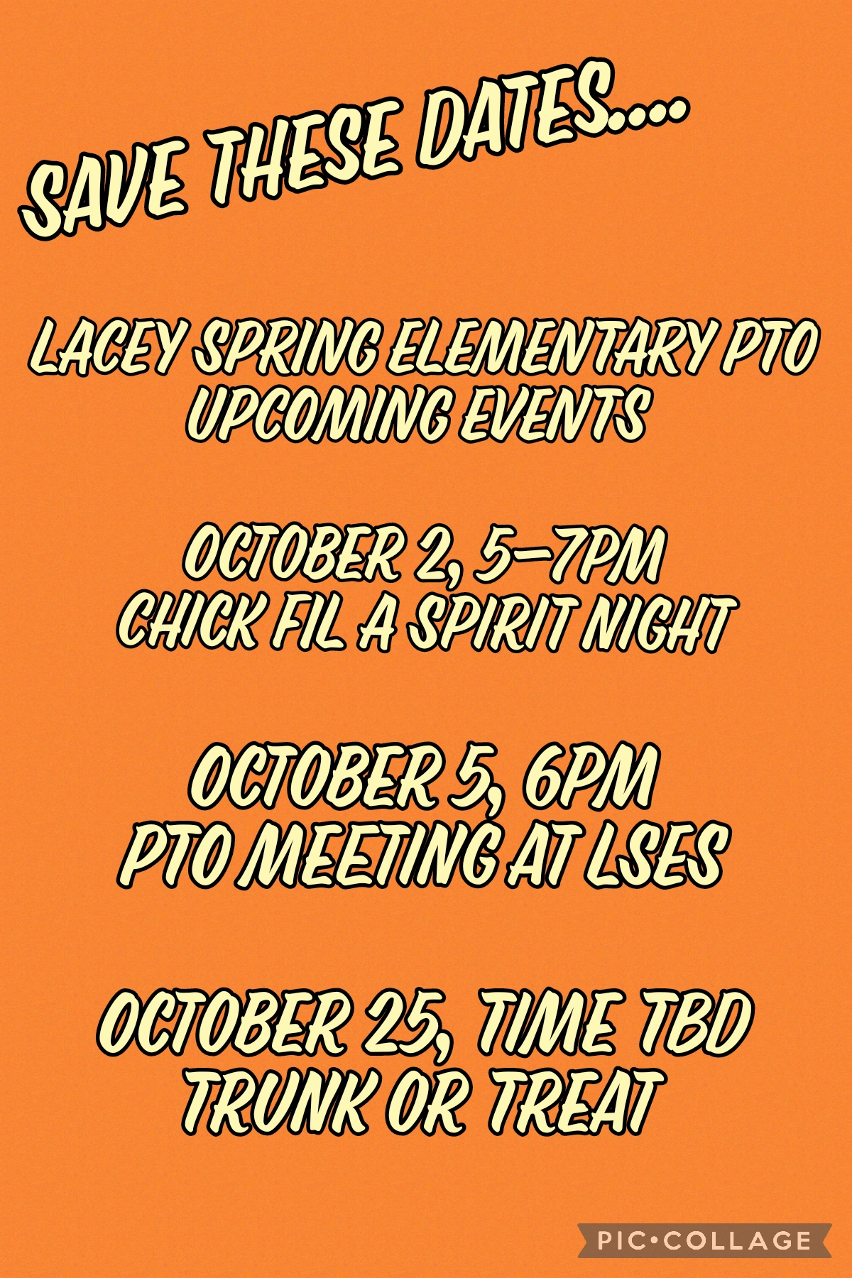 PTO upcoming events