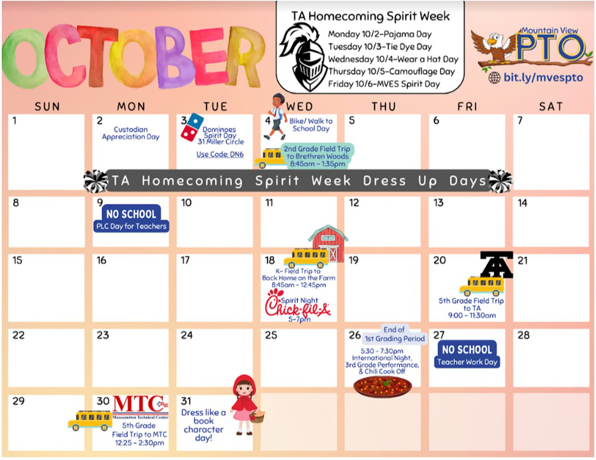October calendar