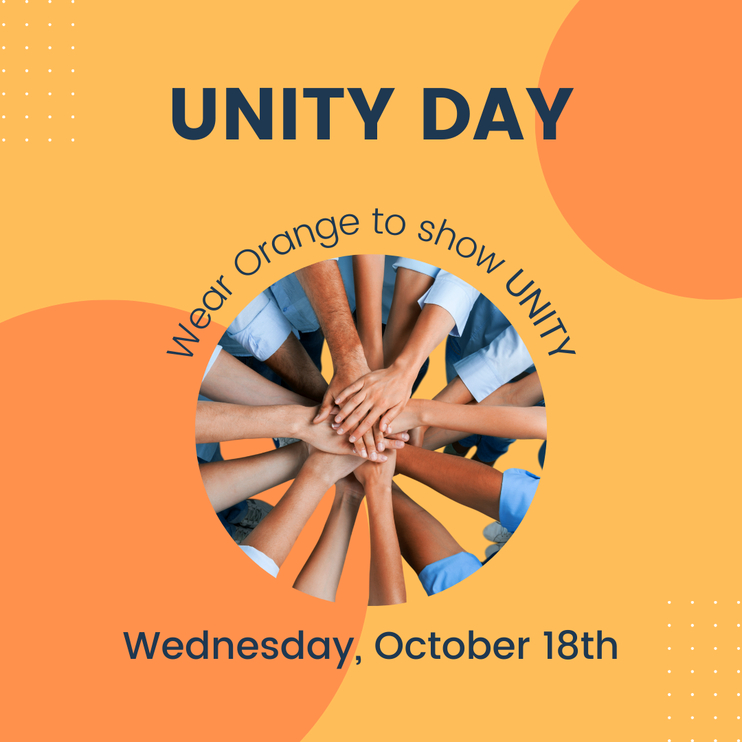 October 18th Unity Day- Wear Orange