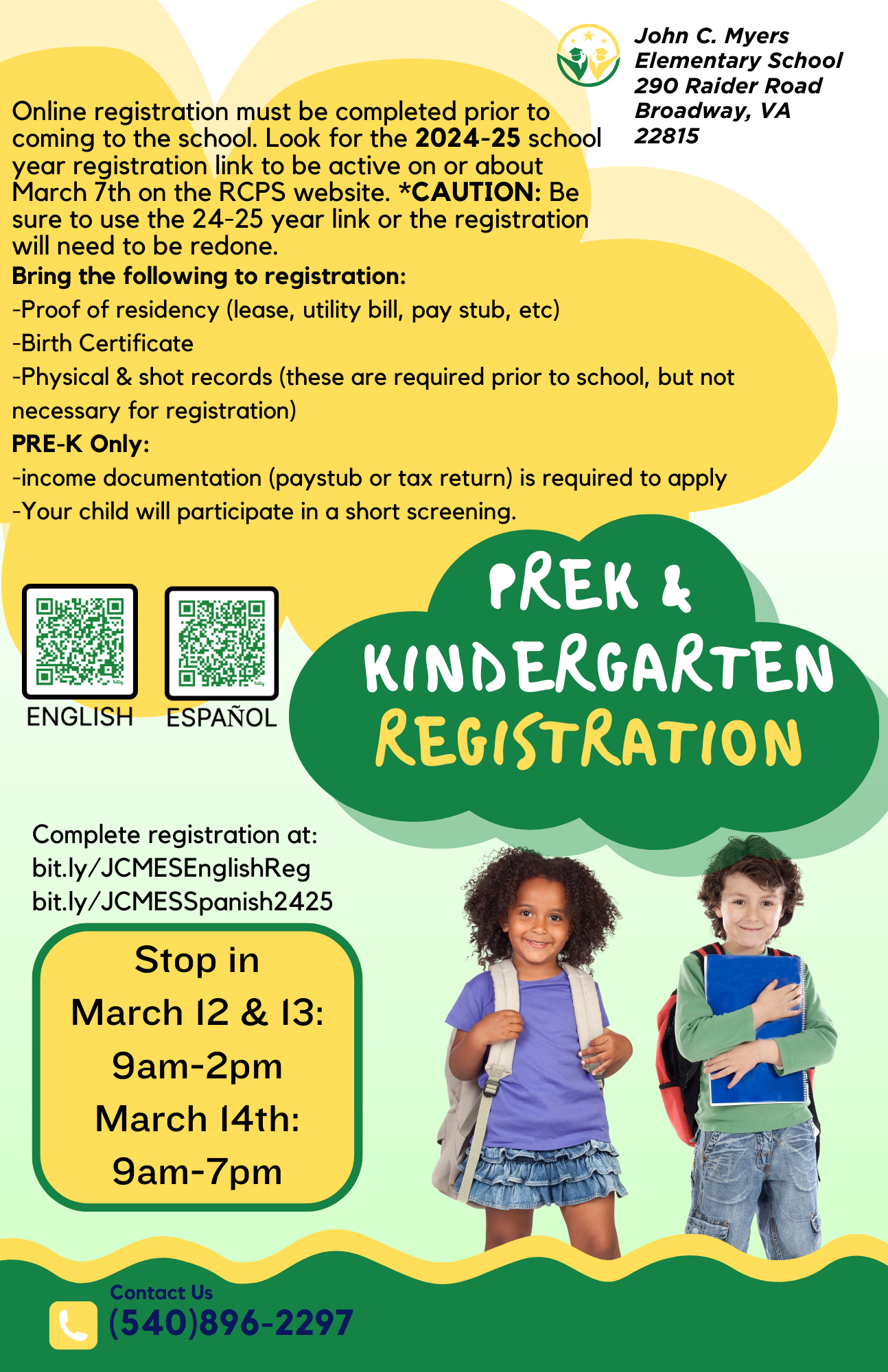 PreK & Kindergarten Registration Information
