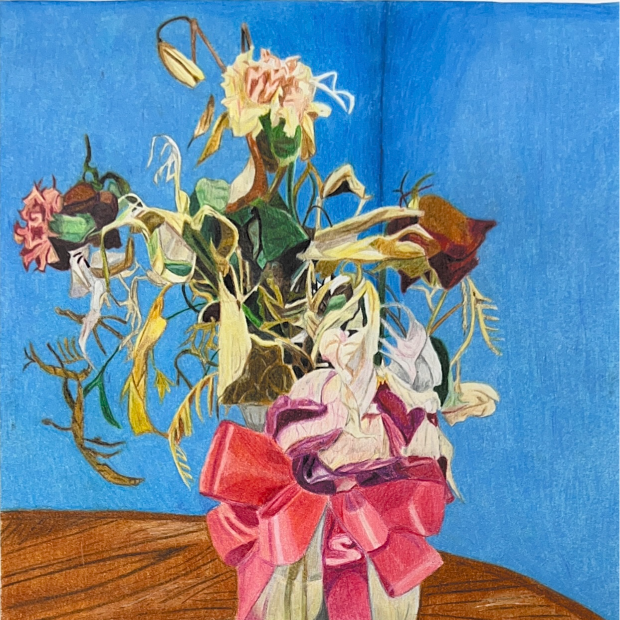 Colored Pencil Drawing of a Bouquet
