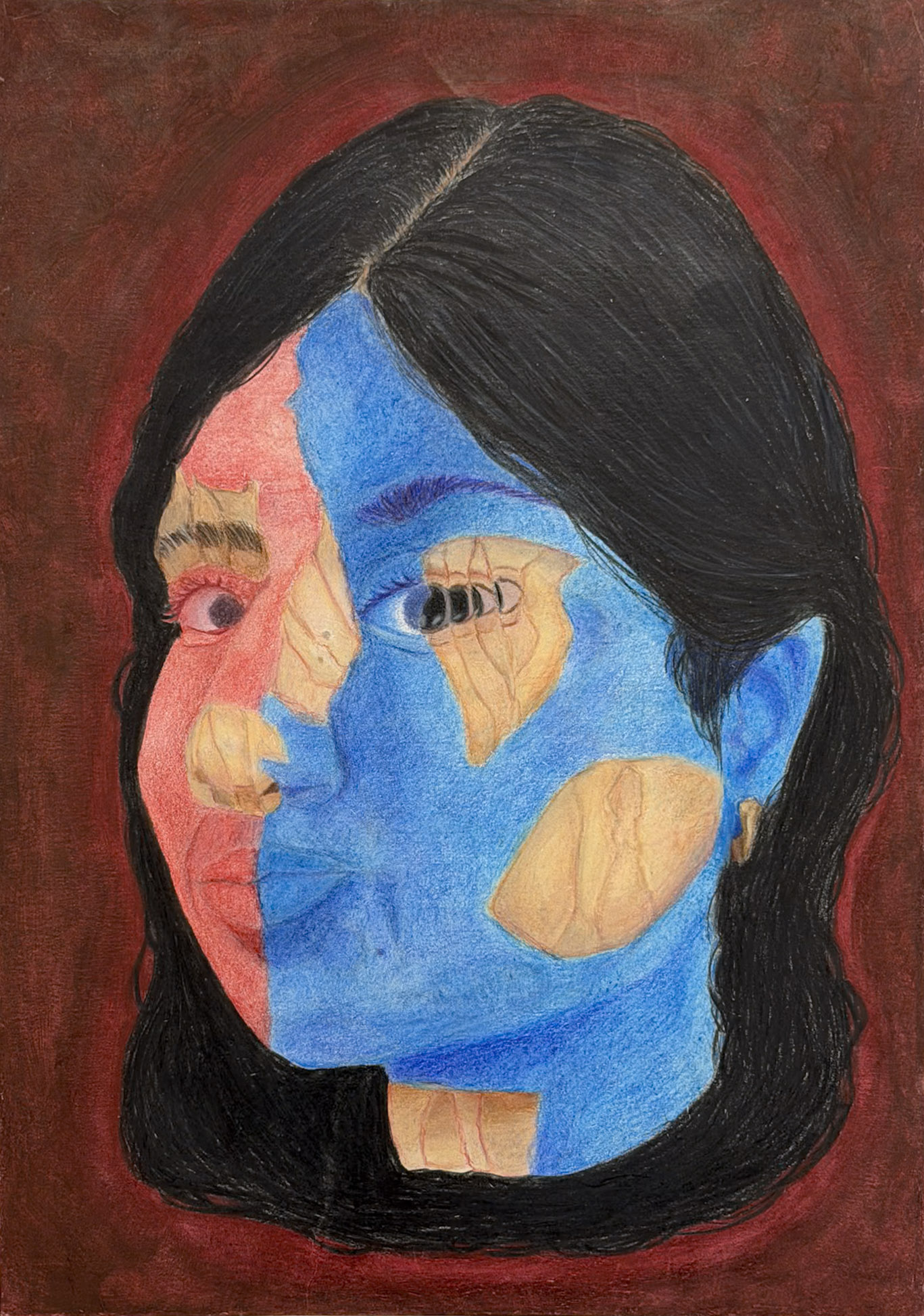 colored pencil drawing of a portrait