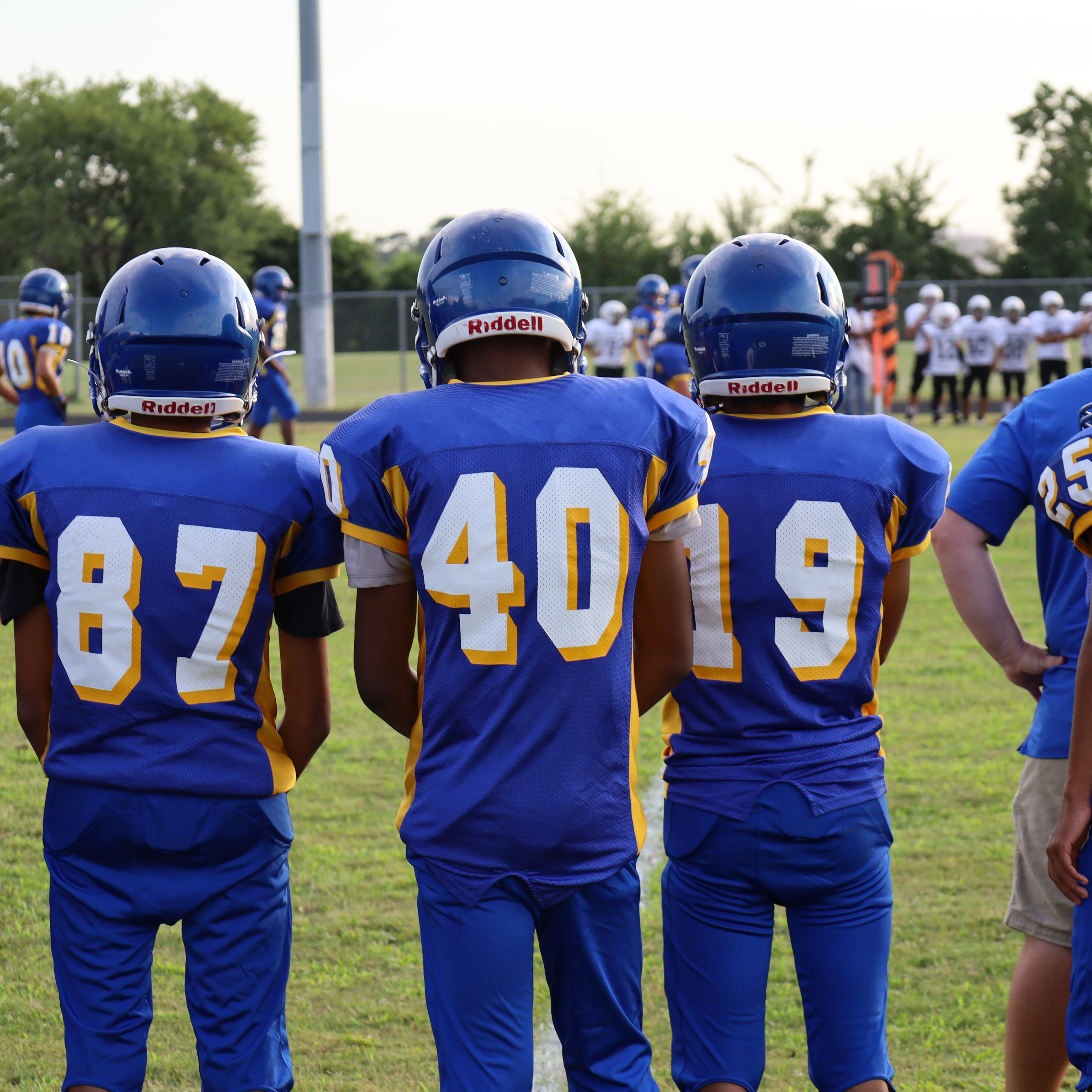 Team on the sideline