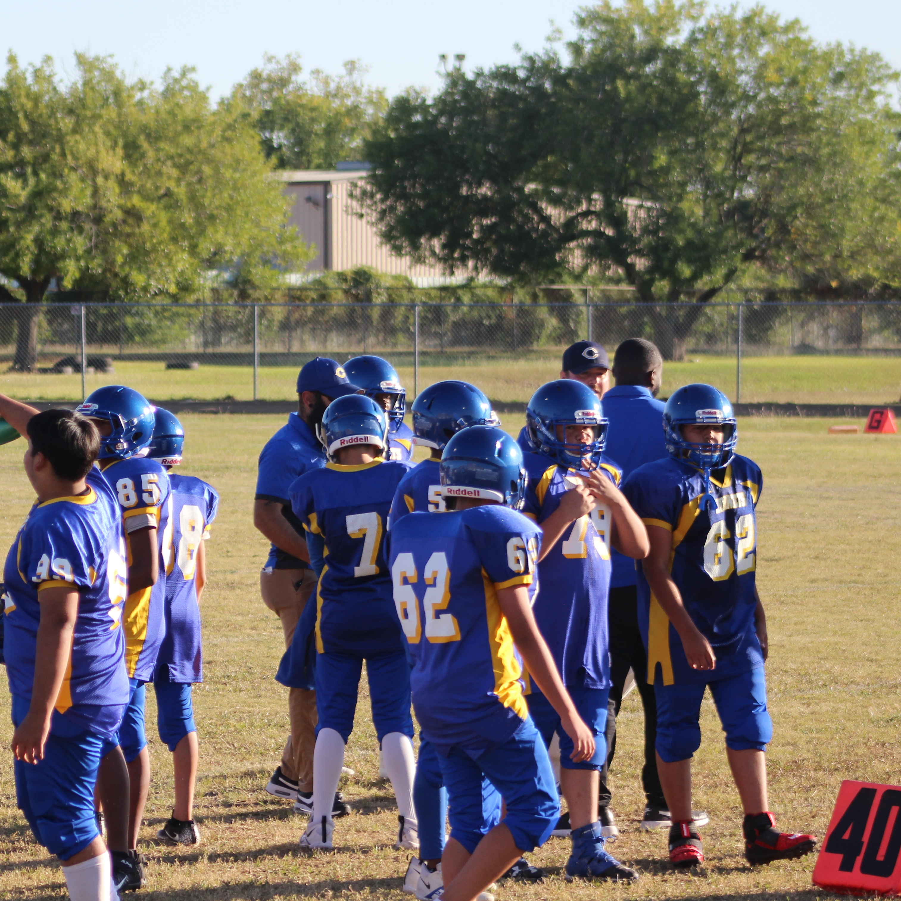 team playing at field
