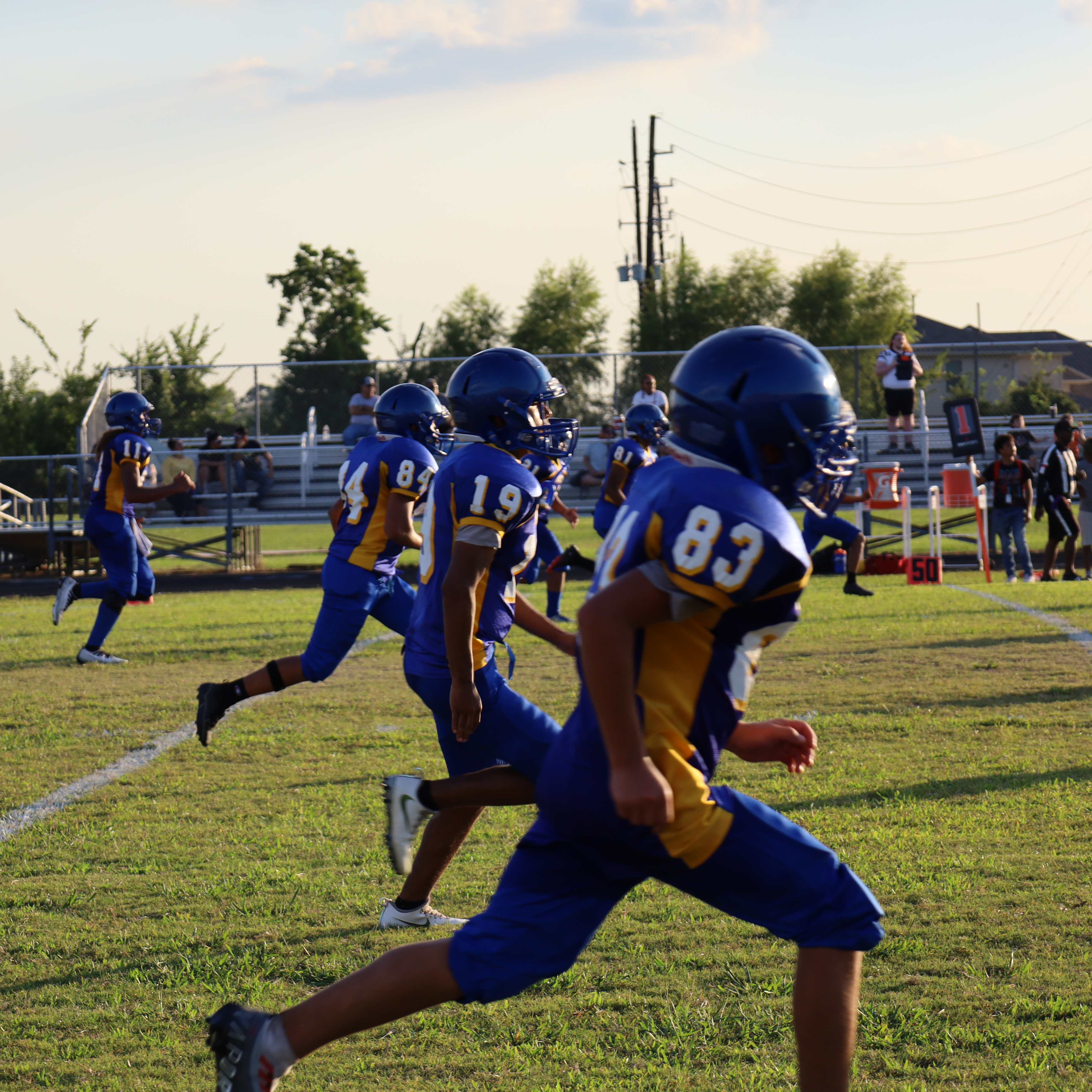 team playing at field