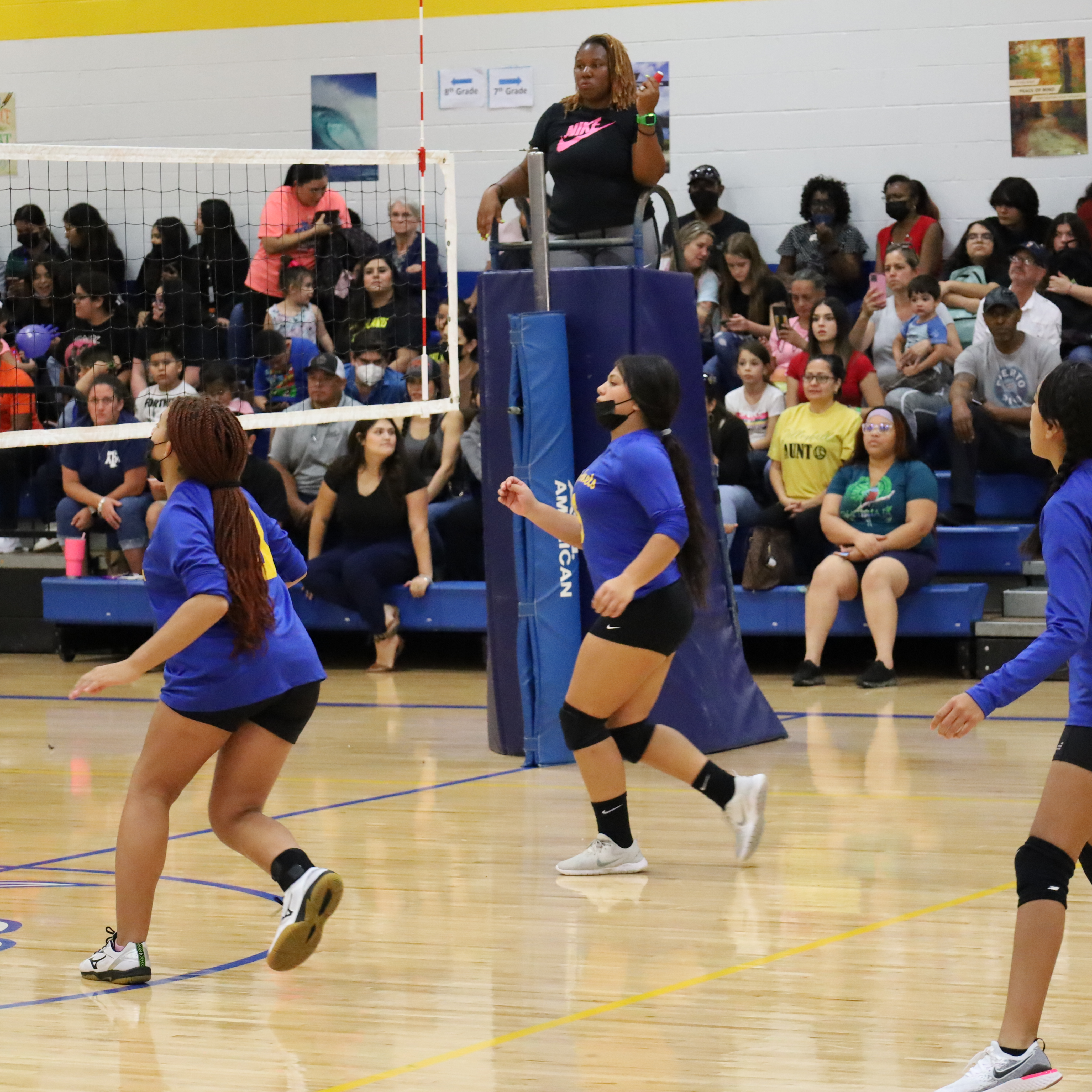 7th Grade Volleyball Team Playing