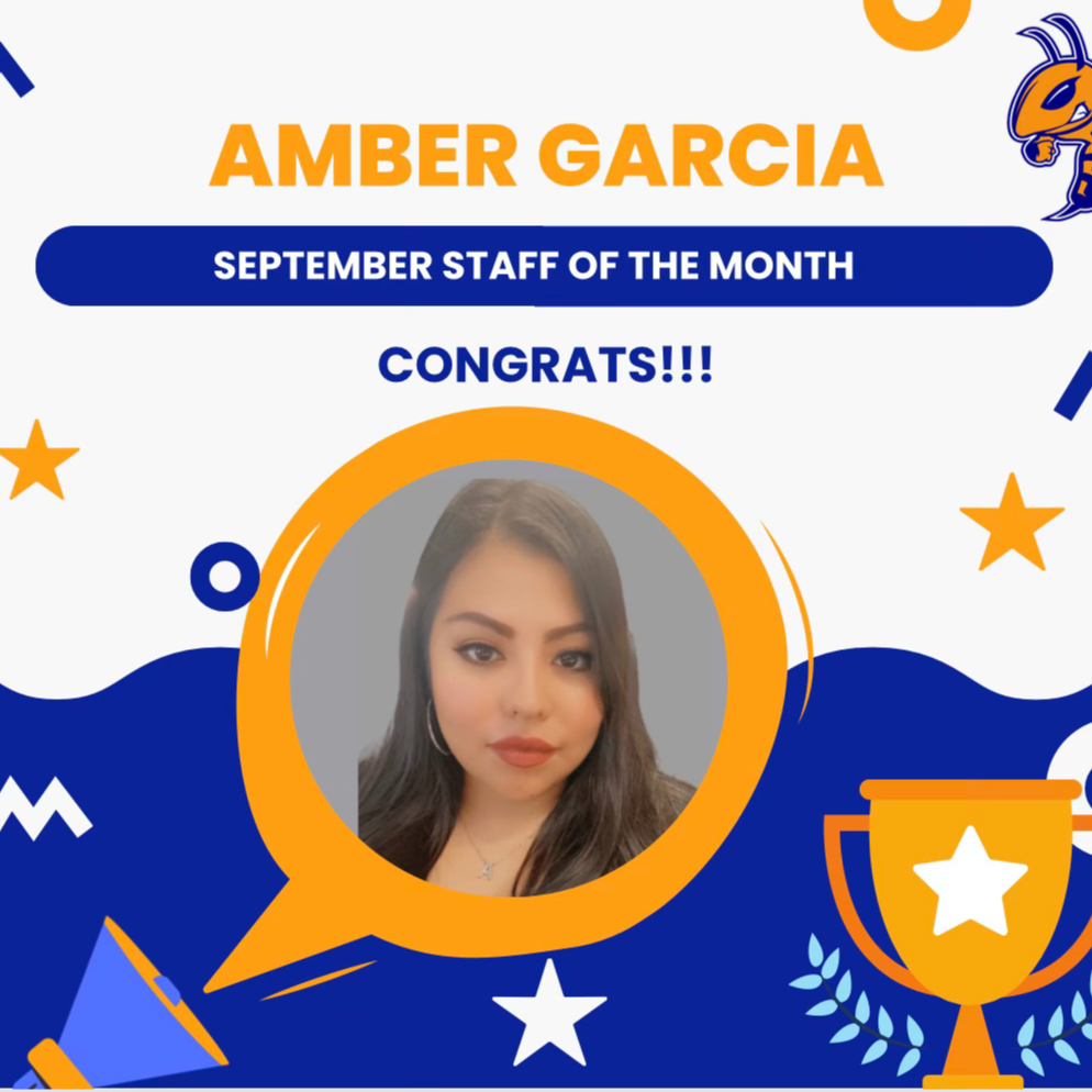 Amber Garcia, September Staff of the Month